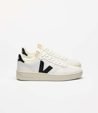 V-10 LEATHER WHITE BLACK