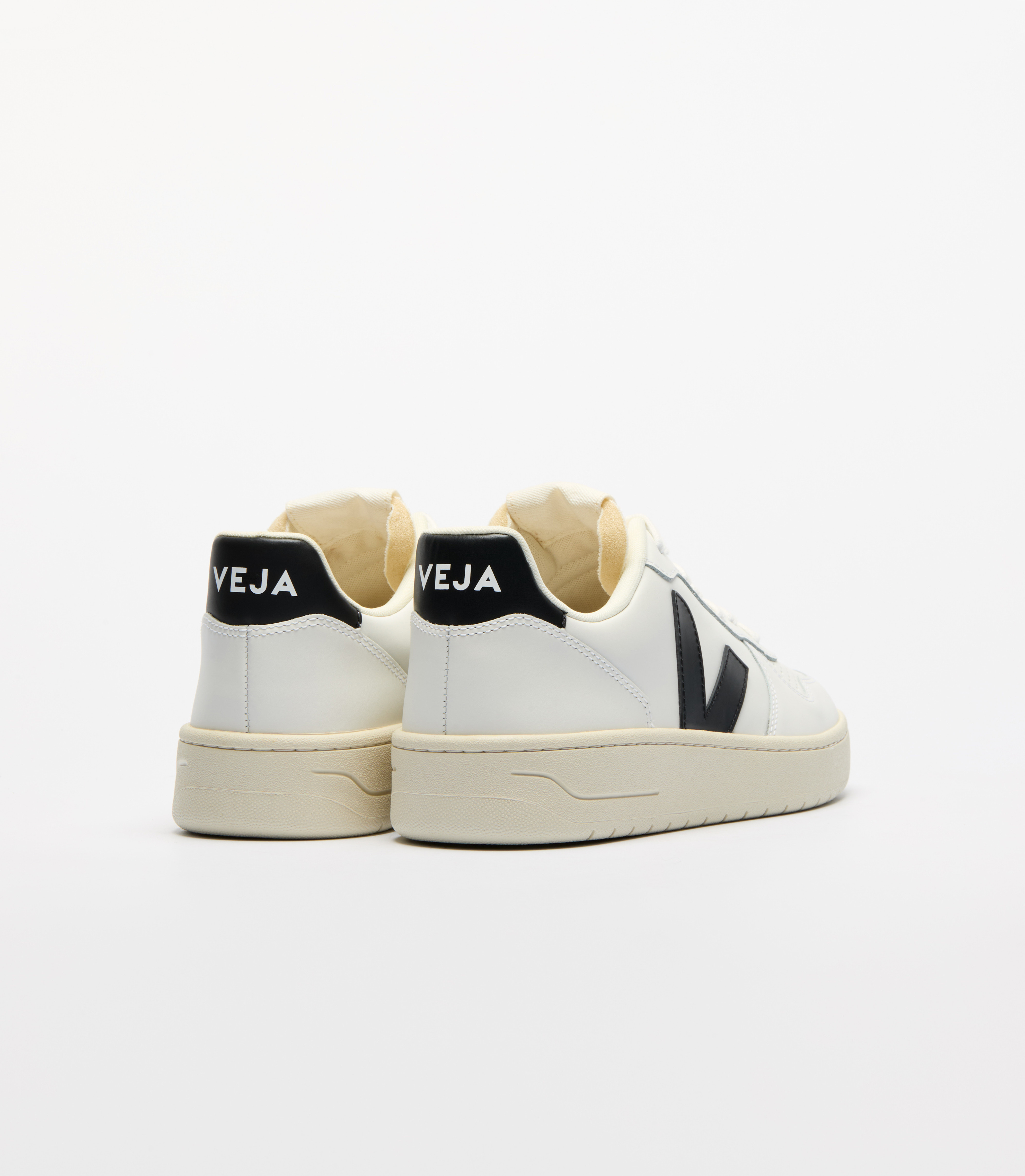 V-10 LEATHER WHITE BLACK