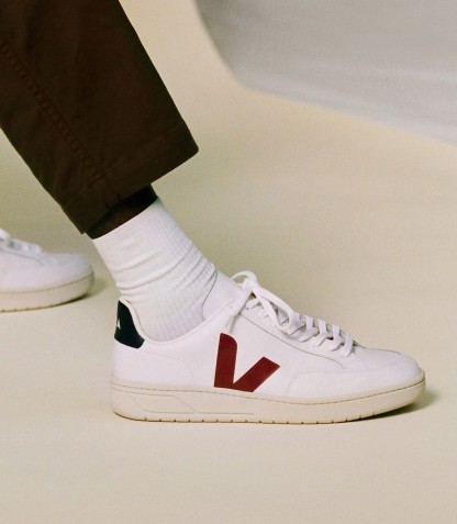 V-12 LEATHER WHITE MARSALA NAUTICO