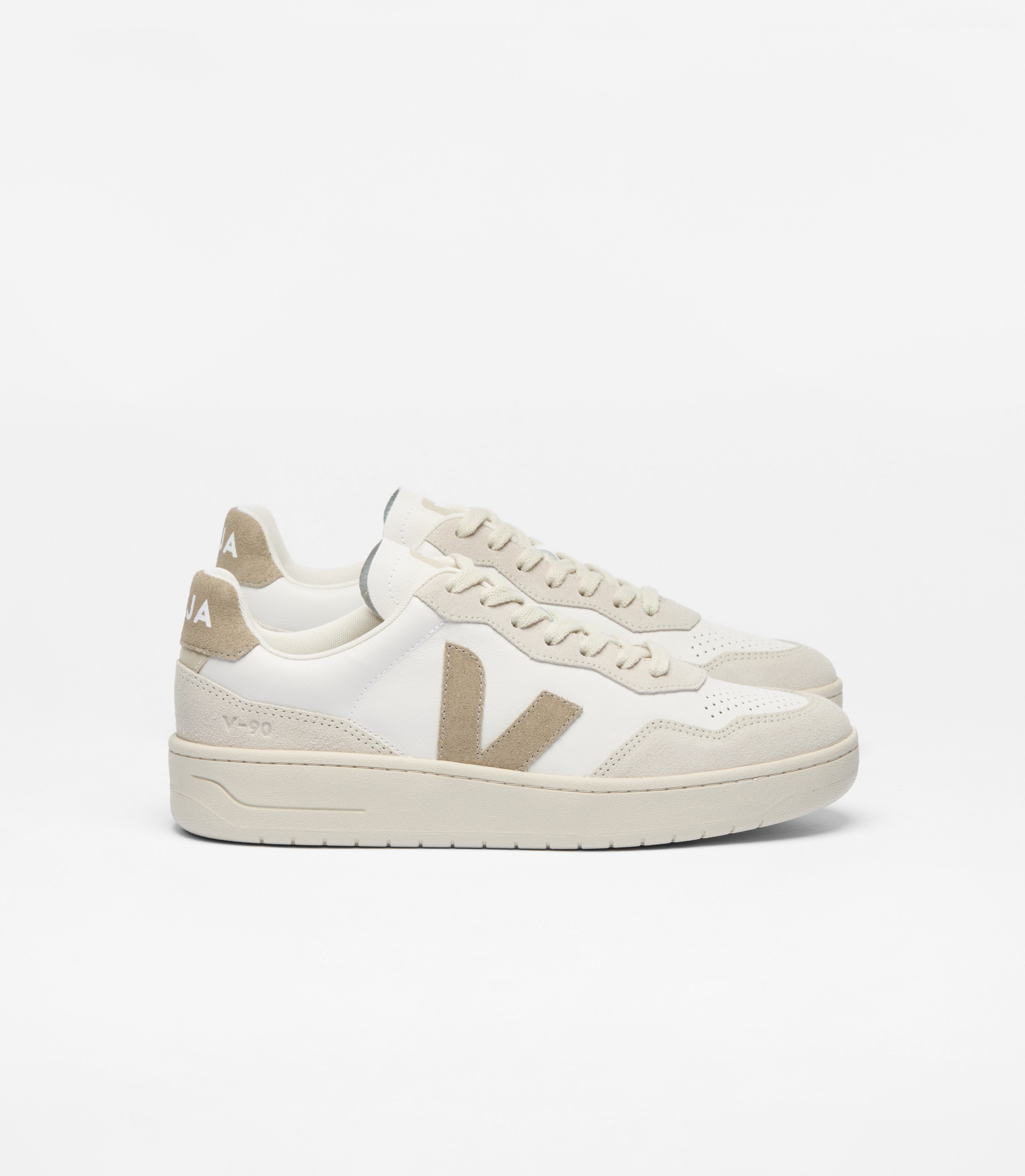 V-90 LEATHER WHITE TAUPE