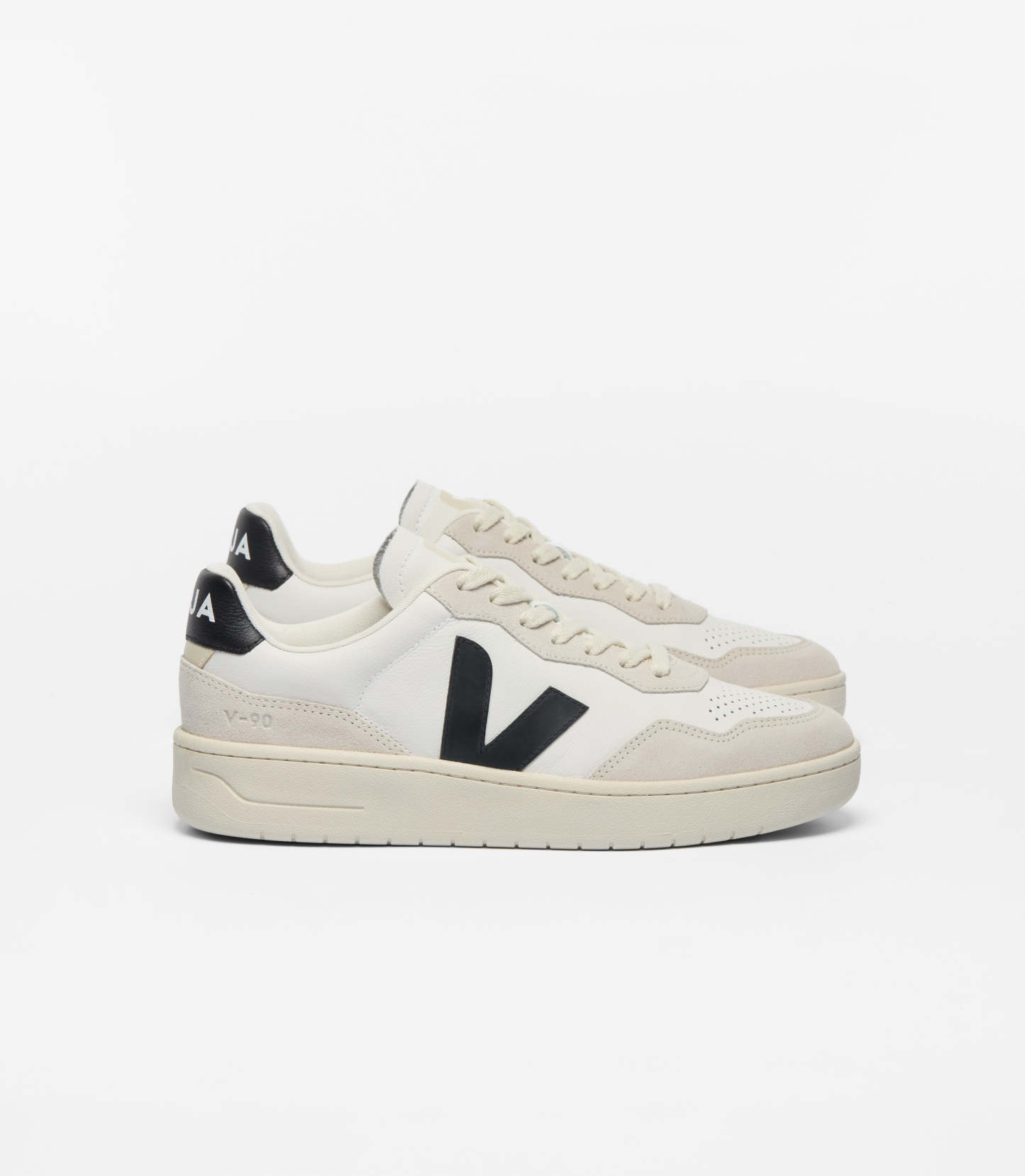 V-90 LEATHER WHITE BLACK