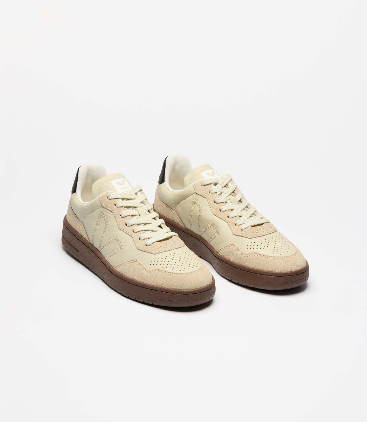 V-90 LEATHER BEIGE ALMOND BLACK
