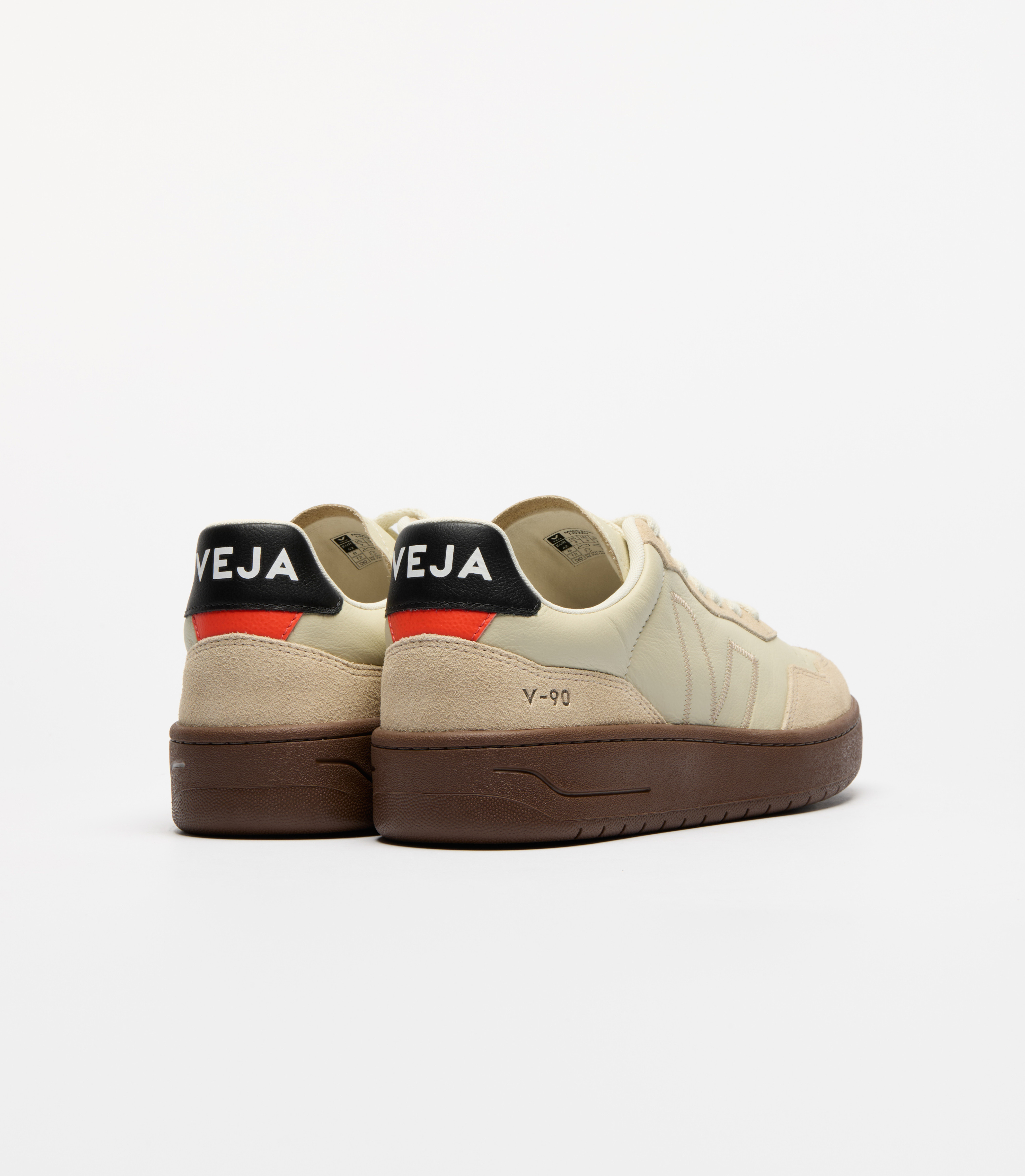 V-90 LEATHER BEIGE ALMOND BLACK