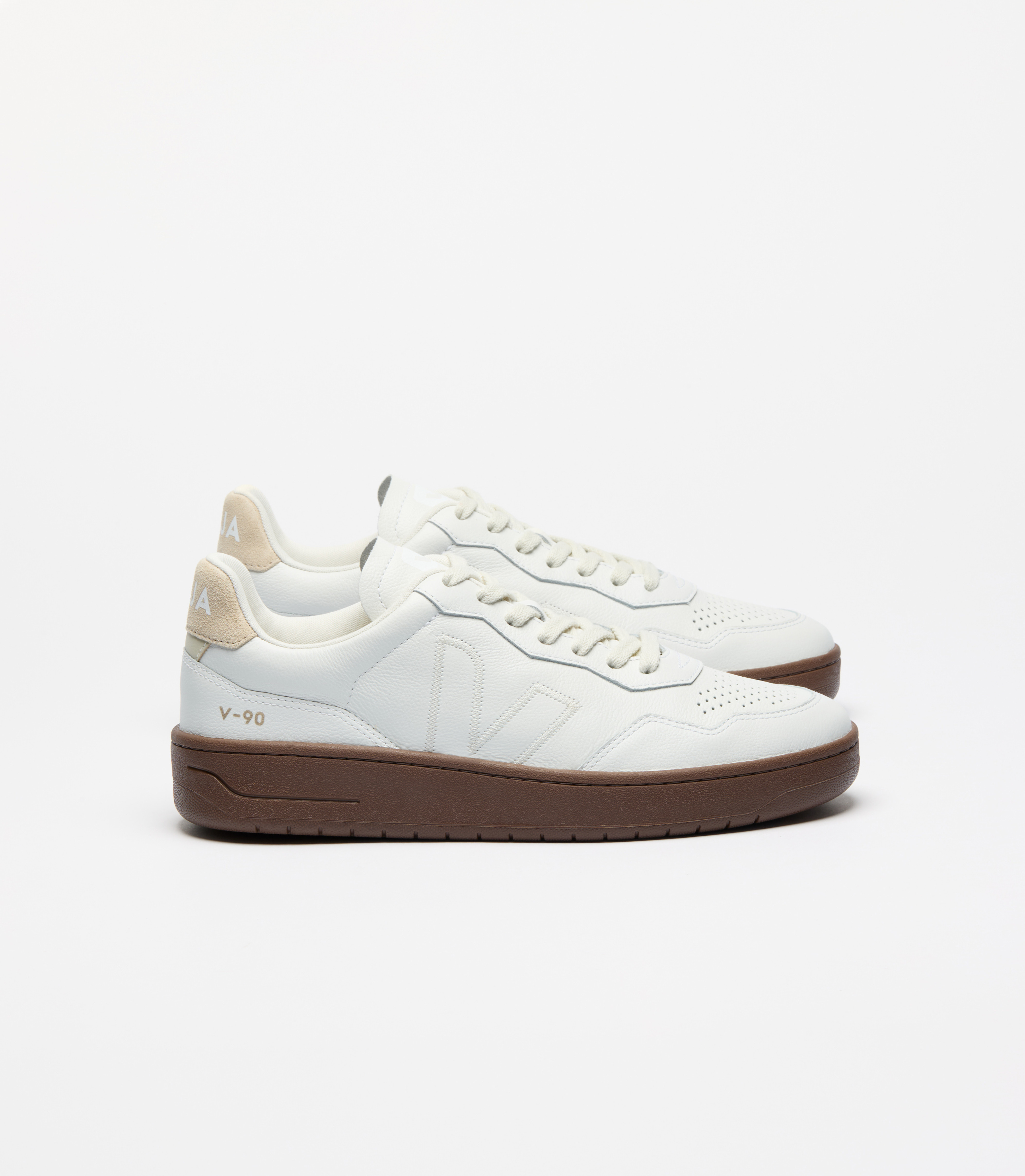 V-90 LEATHER WHITE PIERRE ALMOND