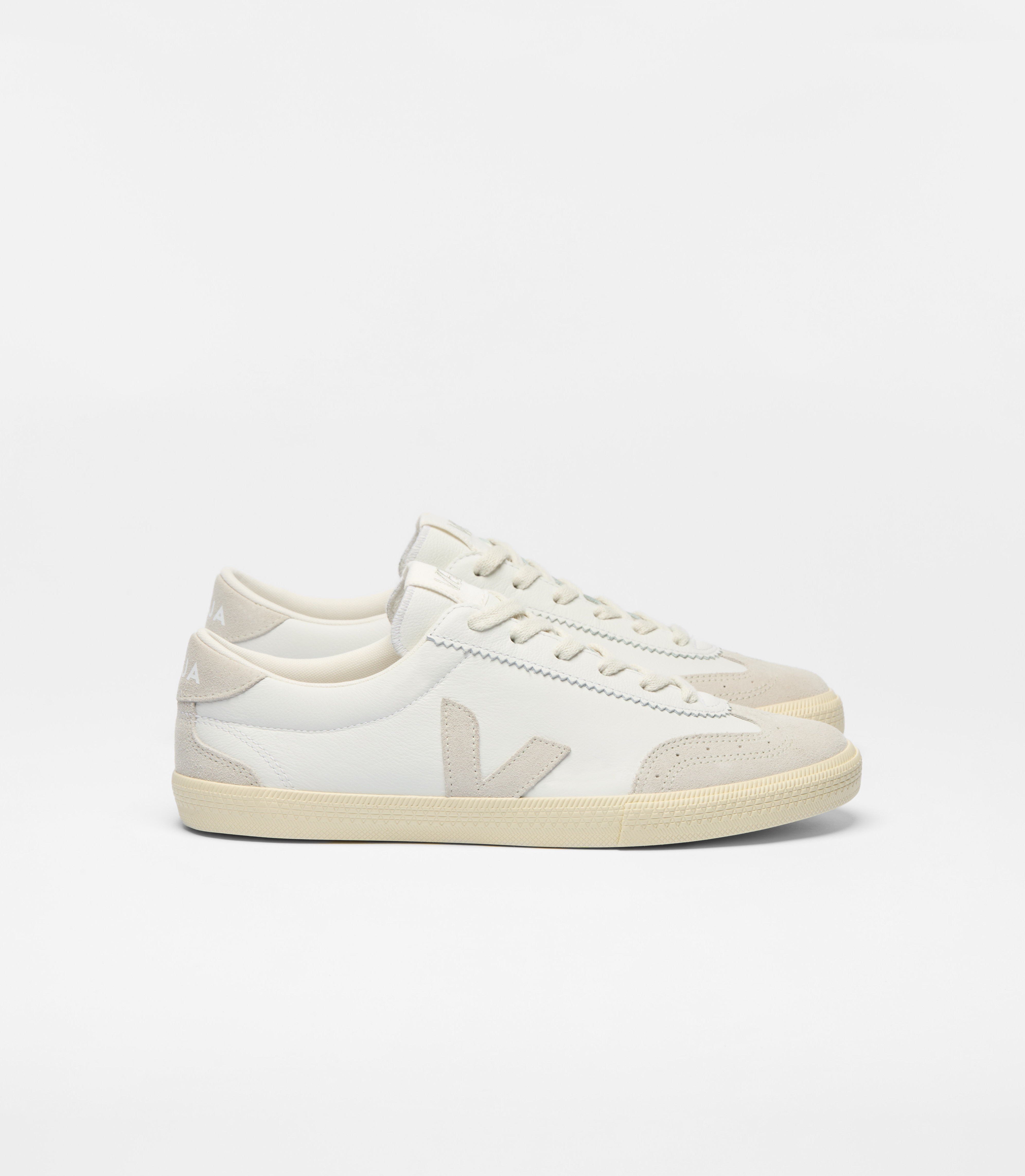 VOLLEY LEATHER WHITE NATURAL