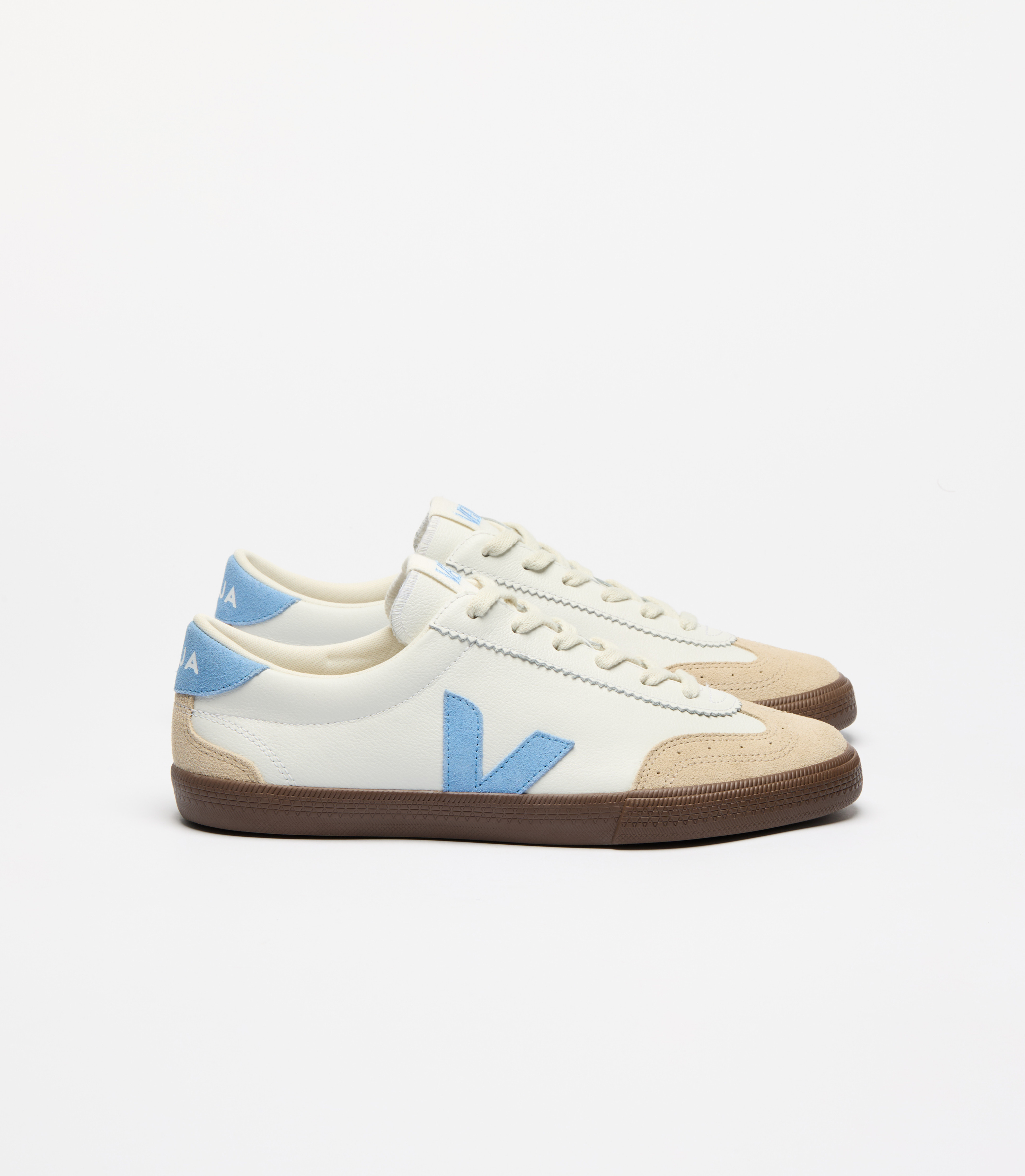 VOLLEY LEATHER WHITE AQUA BARK