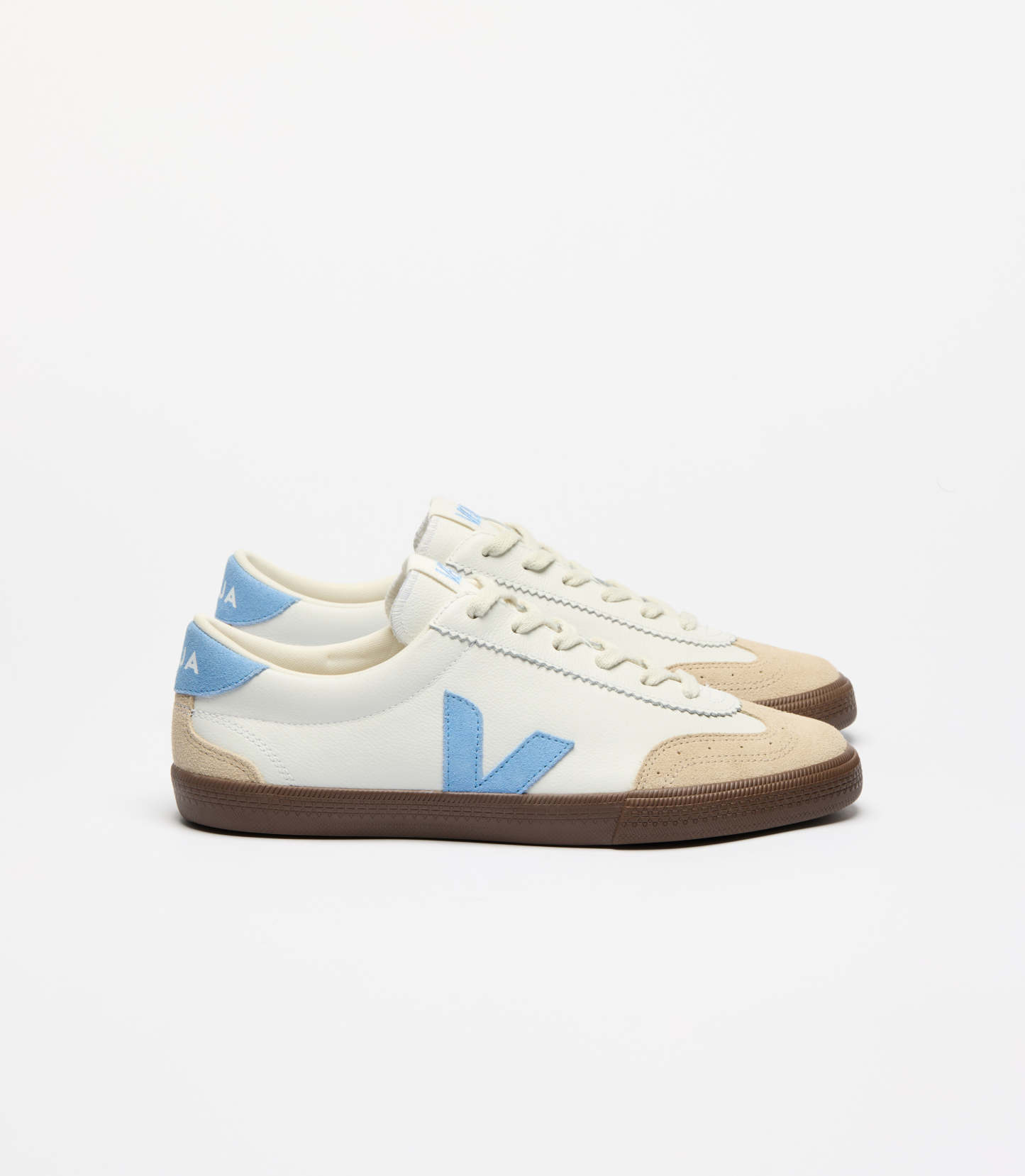 VOLLEY LEATHER WHITE AQUA BARK