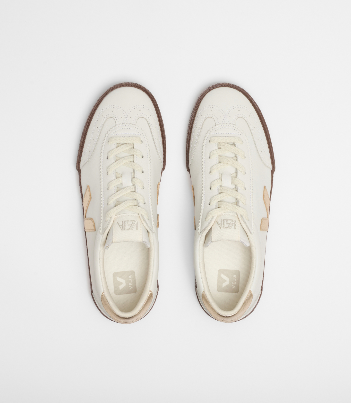 VOLLEY LEATHER WHITE PLATINE BARK