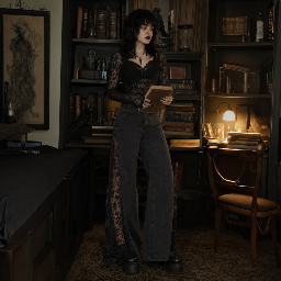 Lilith wearing the Midnight Jeans