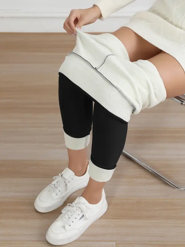 3PCS Winter Warm Fleece Lined Leggings High Waist Women Workout Wear for Yoga Riding Casual Wear in Red Black & Gray