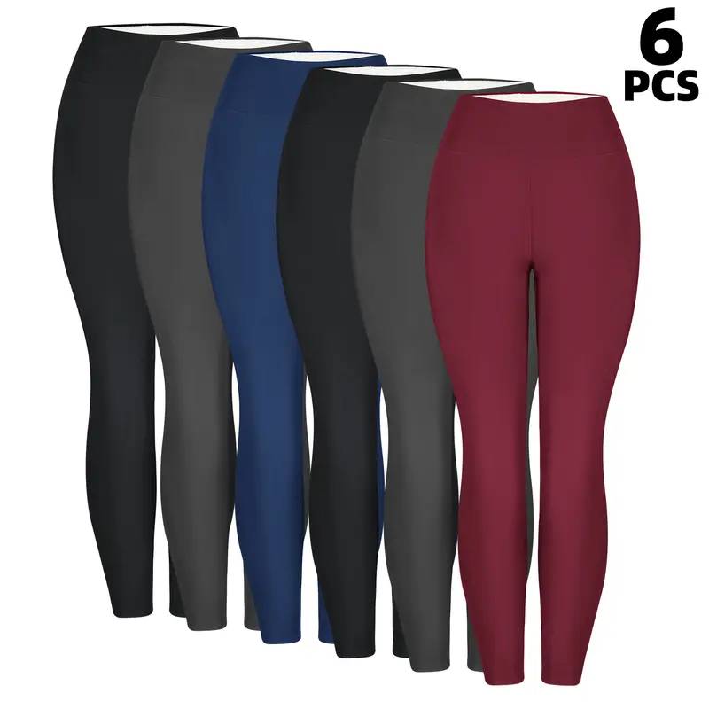 3PCS Winter Warm Fleece Lined Leggings High Waist Women Workout Wear for Yoga Riding Casual Wear in Red Black & Gray