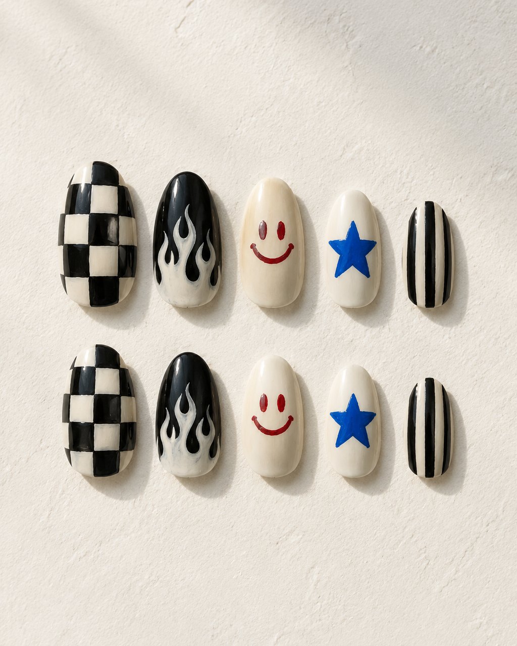 Custom Nail Set – Made to Order hand-painted press-on nail set