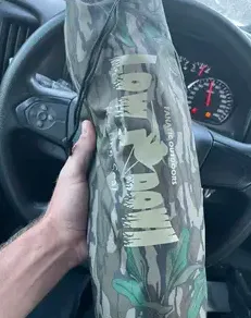 Packed seat held in a vehicle