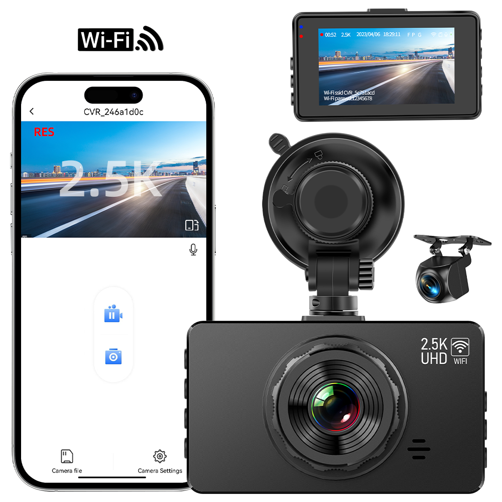 Milerong A20 Pro 2.5K WiFi Dual Dash Cam