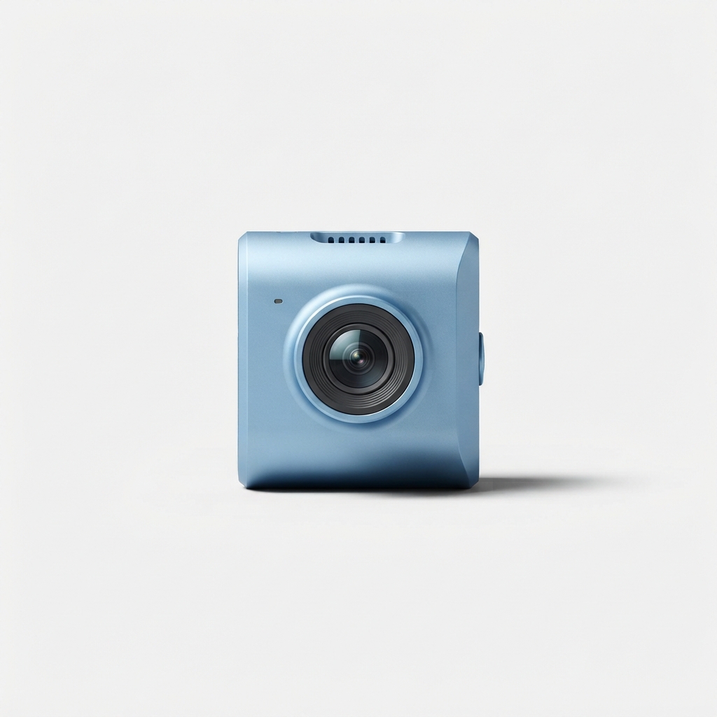 SoftDrive Wi-Fi dash cam with lightblue accent