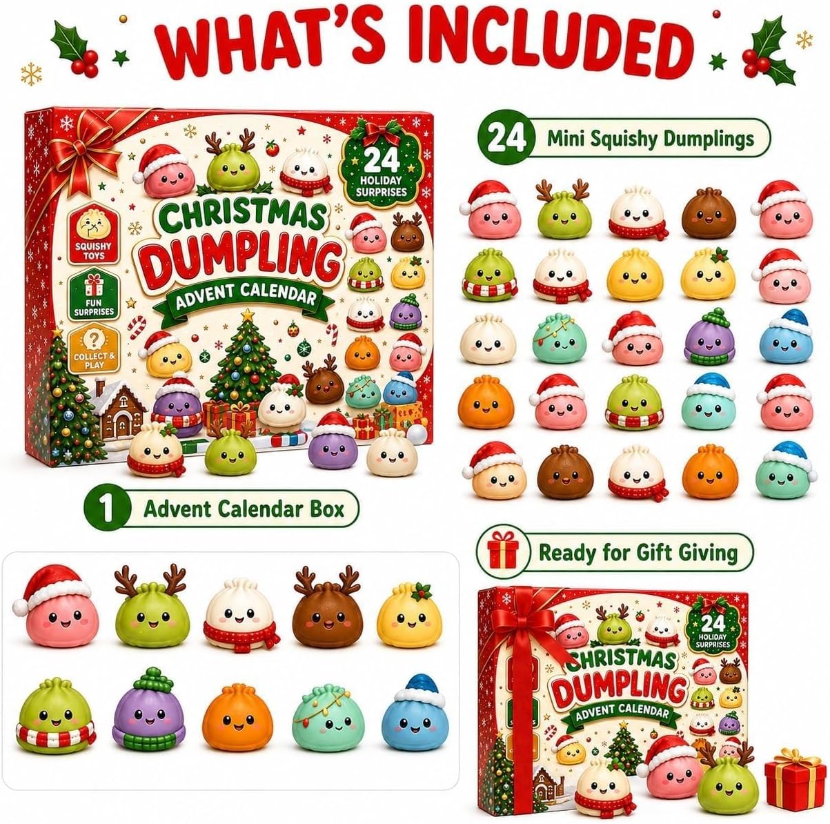 Christmas Squishies Advent Calendar 2026 Adult Edition, 24-Day