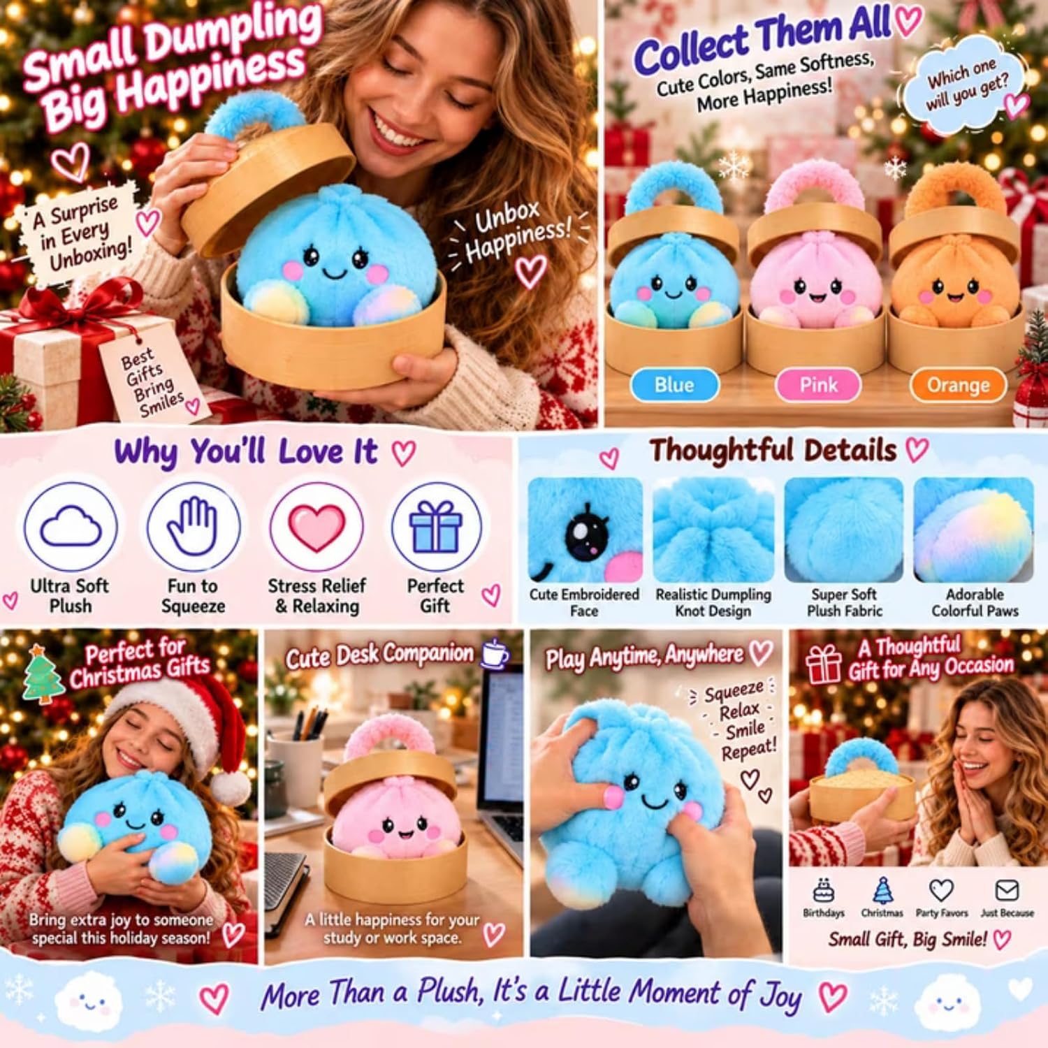Plush Stuffed Dumpling Squishies