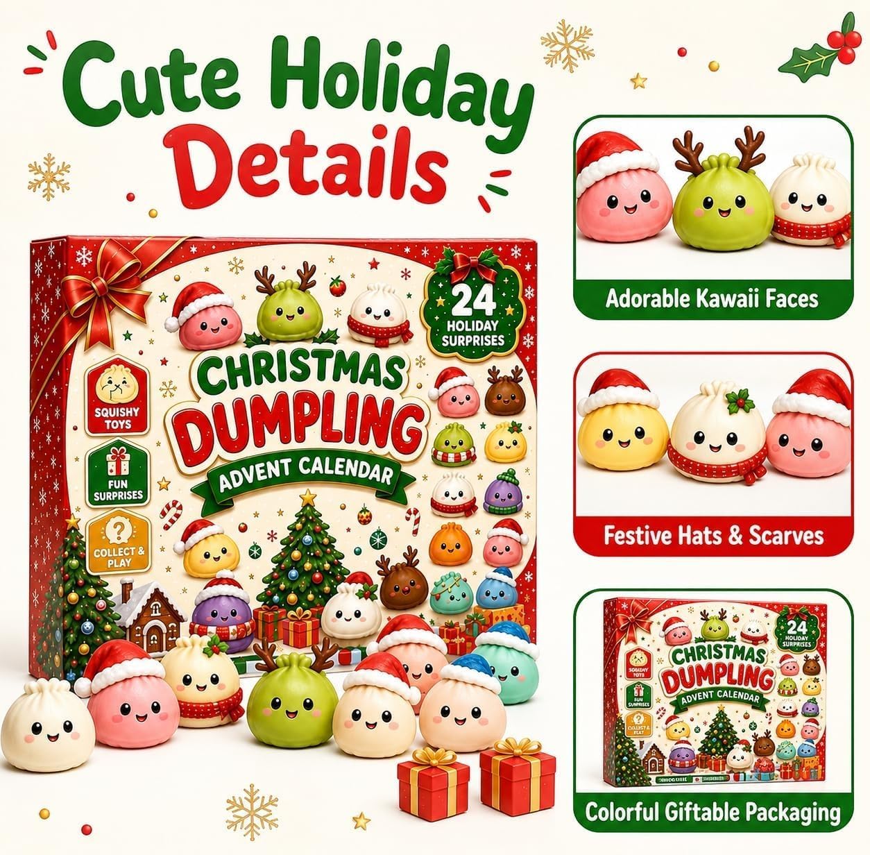 Christmas Squishies Advent Calendar 2026 Adult Edition, 24-Day