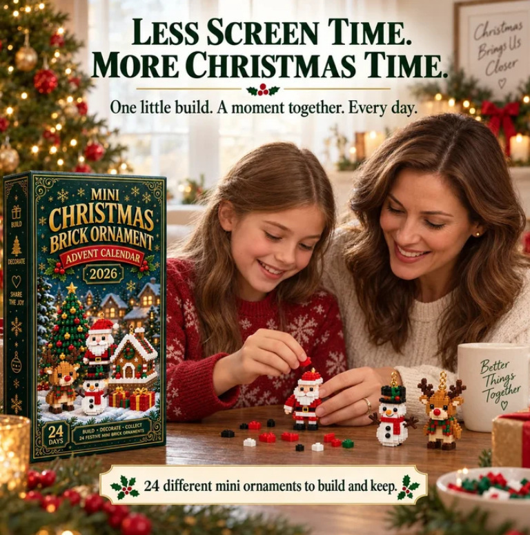 24 Day Mini Christmas Brick Ornament Advent Calendar