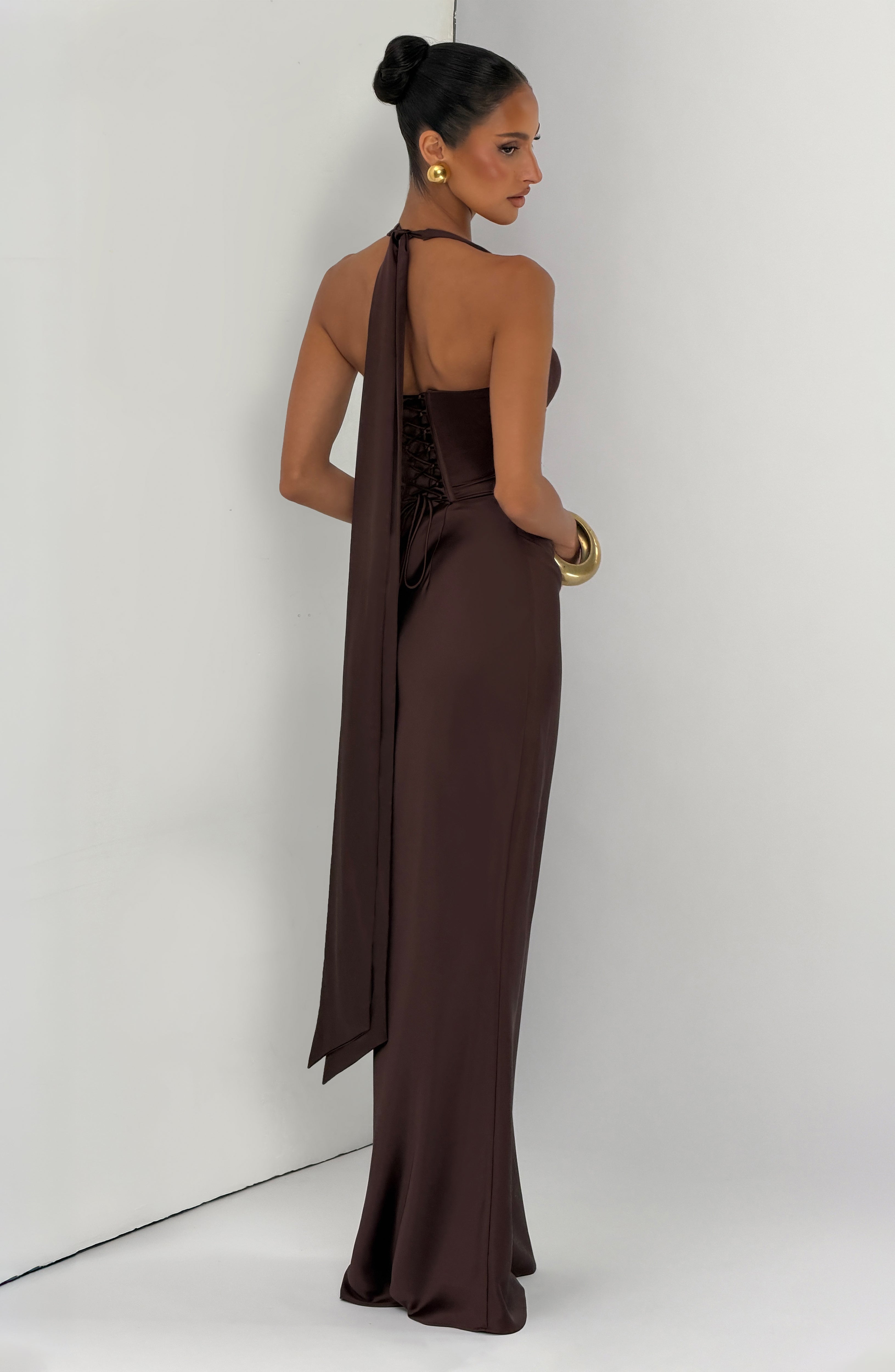 Ophelia Maxi Dress - Plum Brown – Ansicht 9