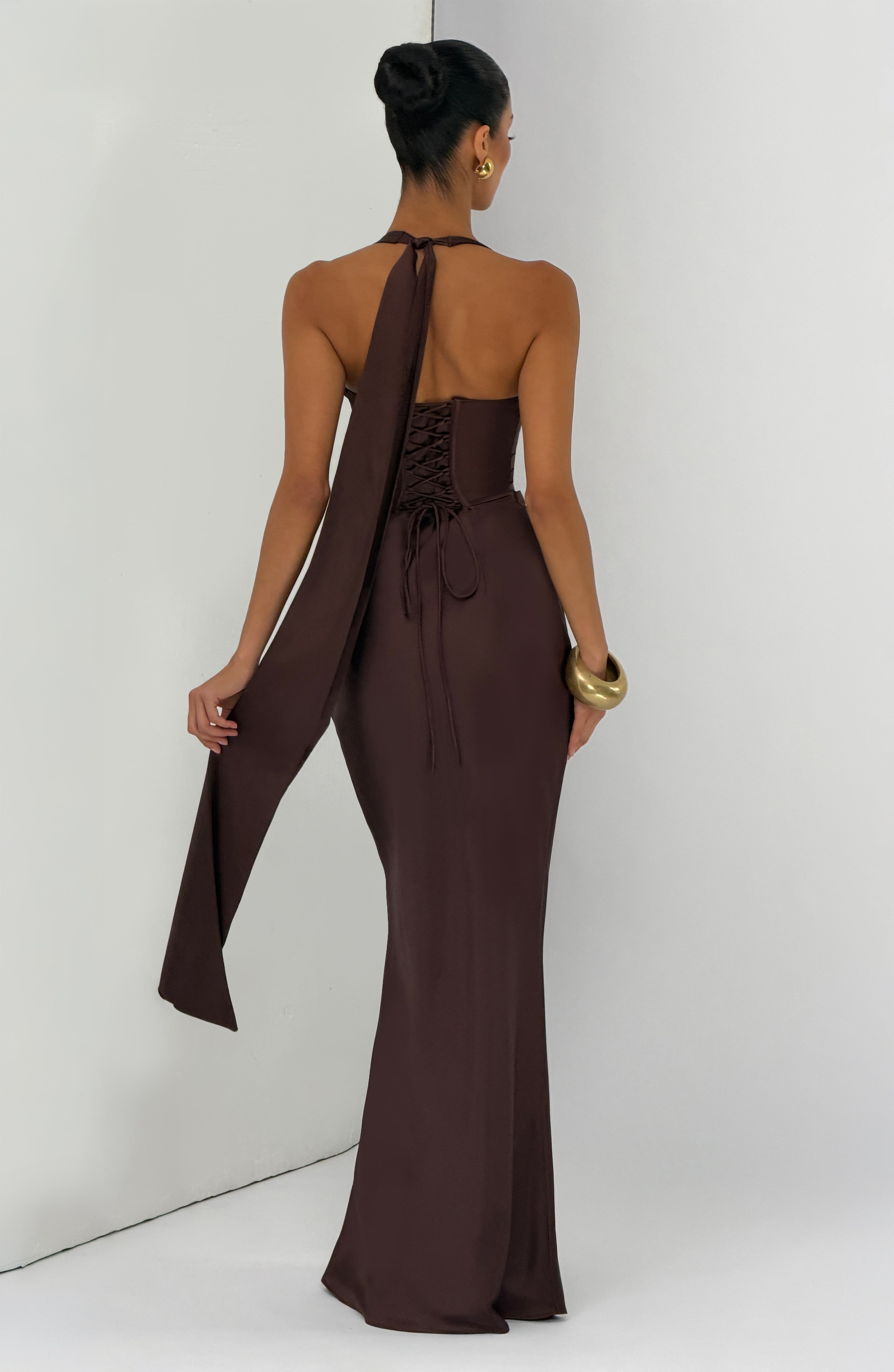 Ophelia Maxi Dress - Plum Brown – Ansicht 8