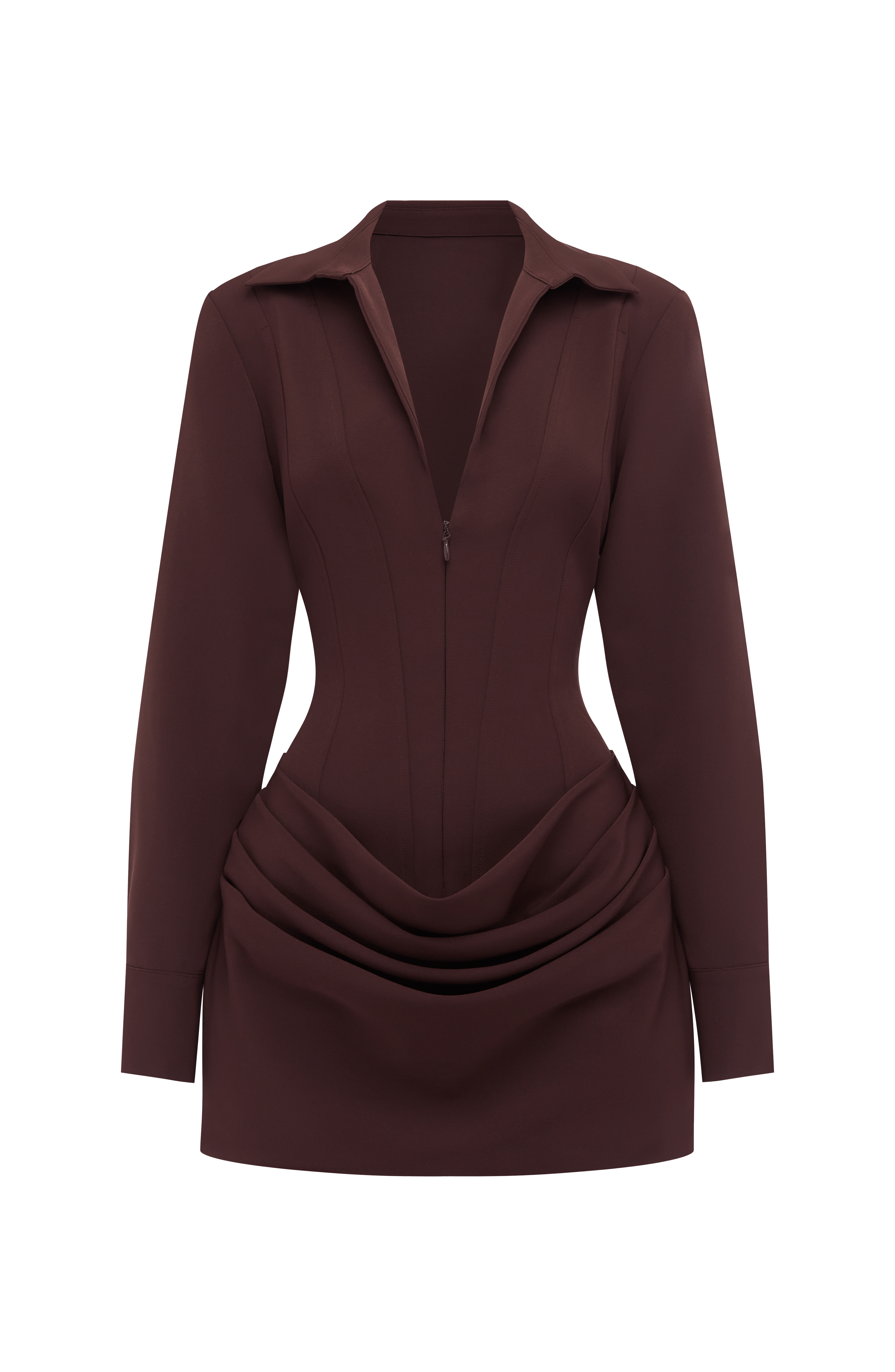 Brietta Mini Dress - Plum Brown – Ansicht 10
