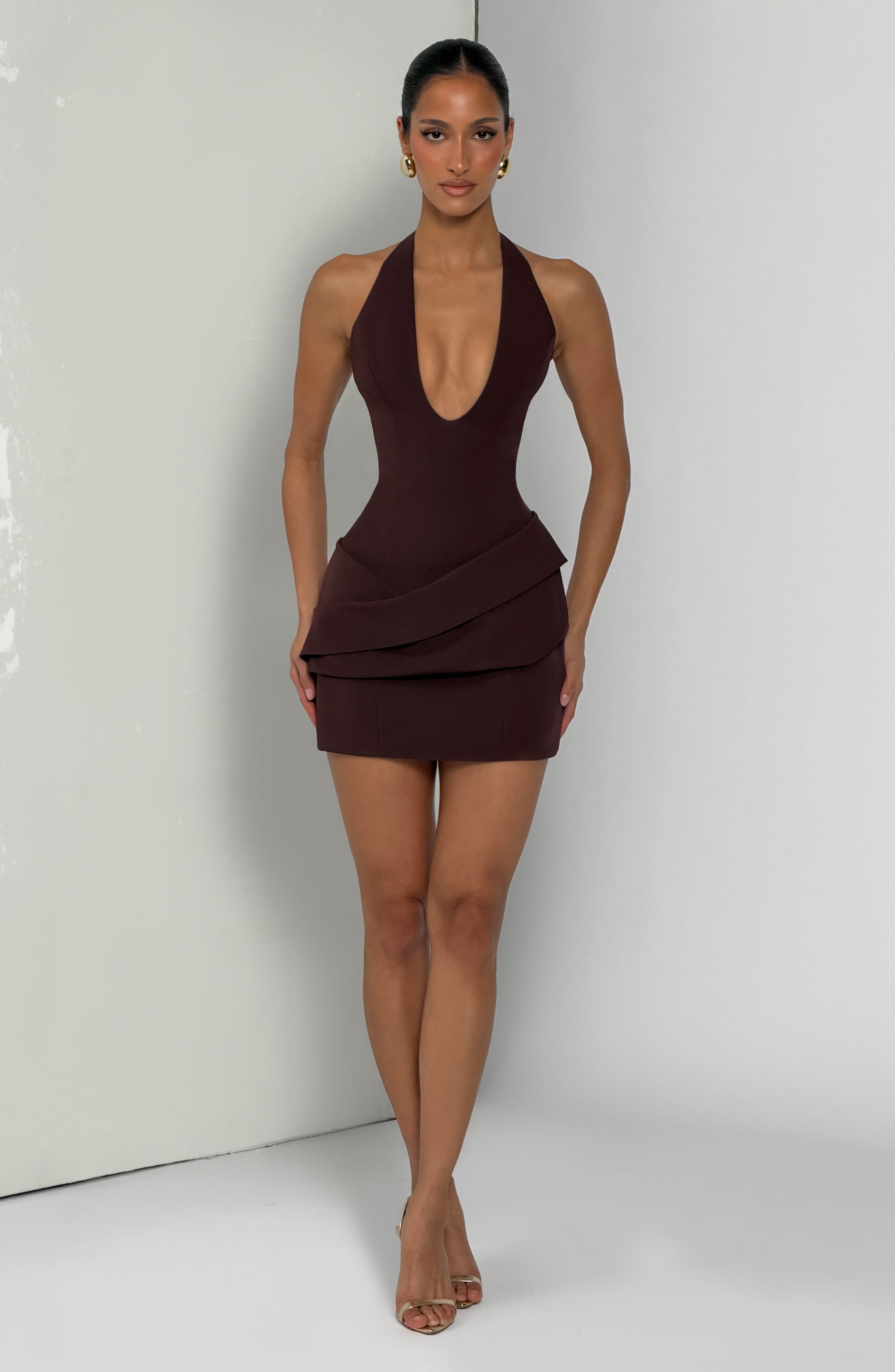 Adaline Mini Dress - Plum Brown – Ansicht 8