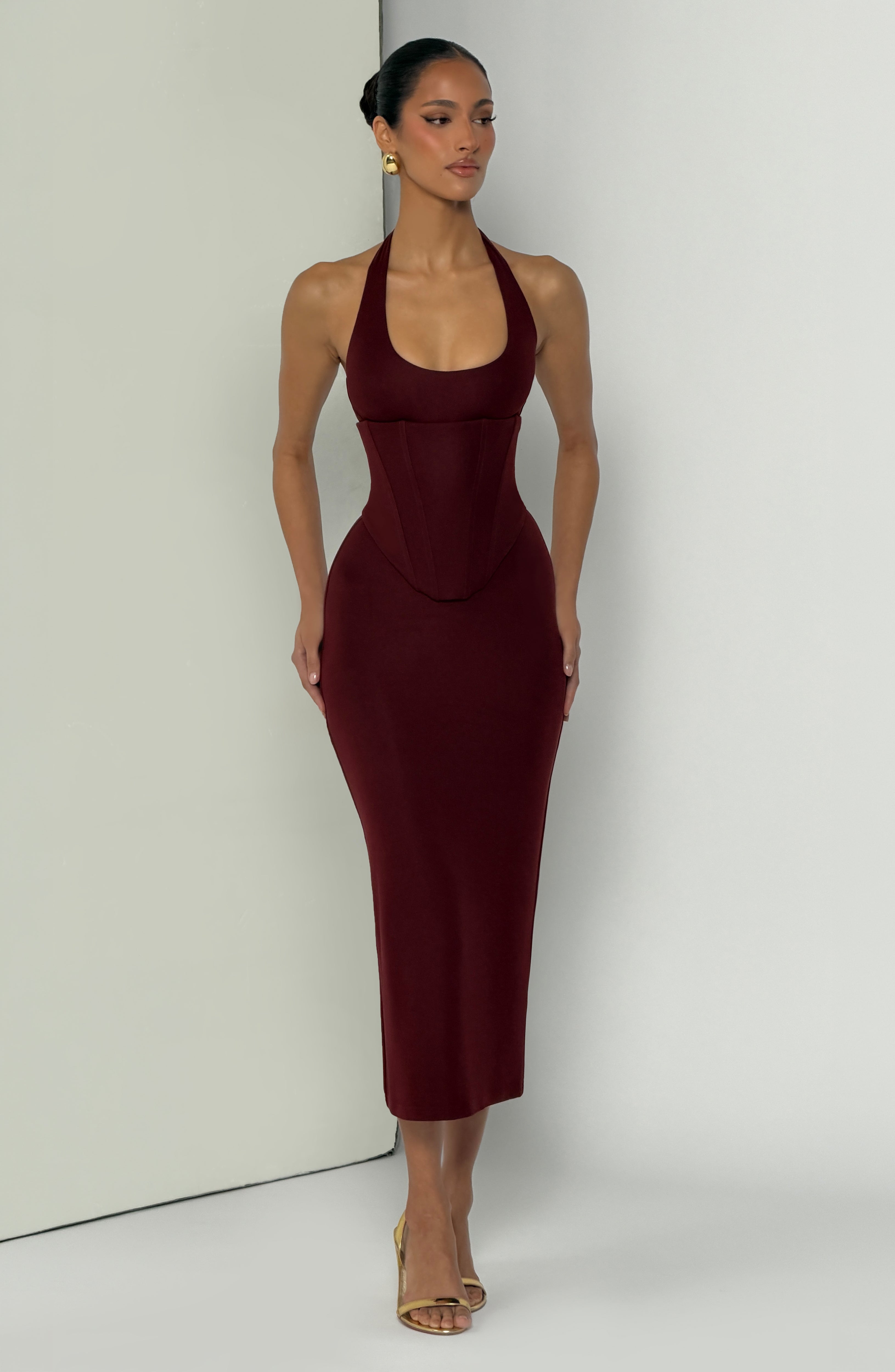 Roberta Midi Dress - Cherry Lacquer – Ansicht 8