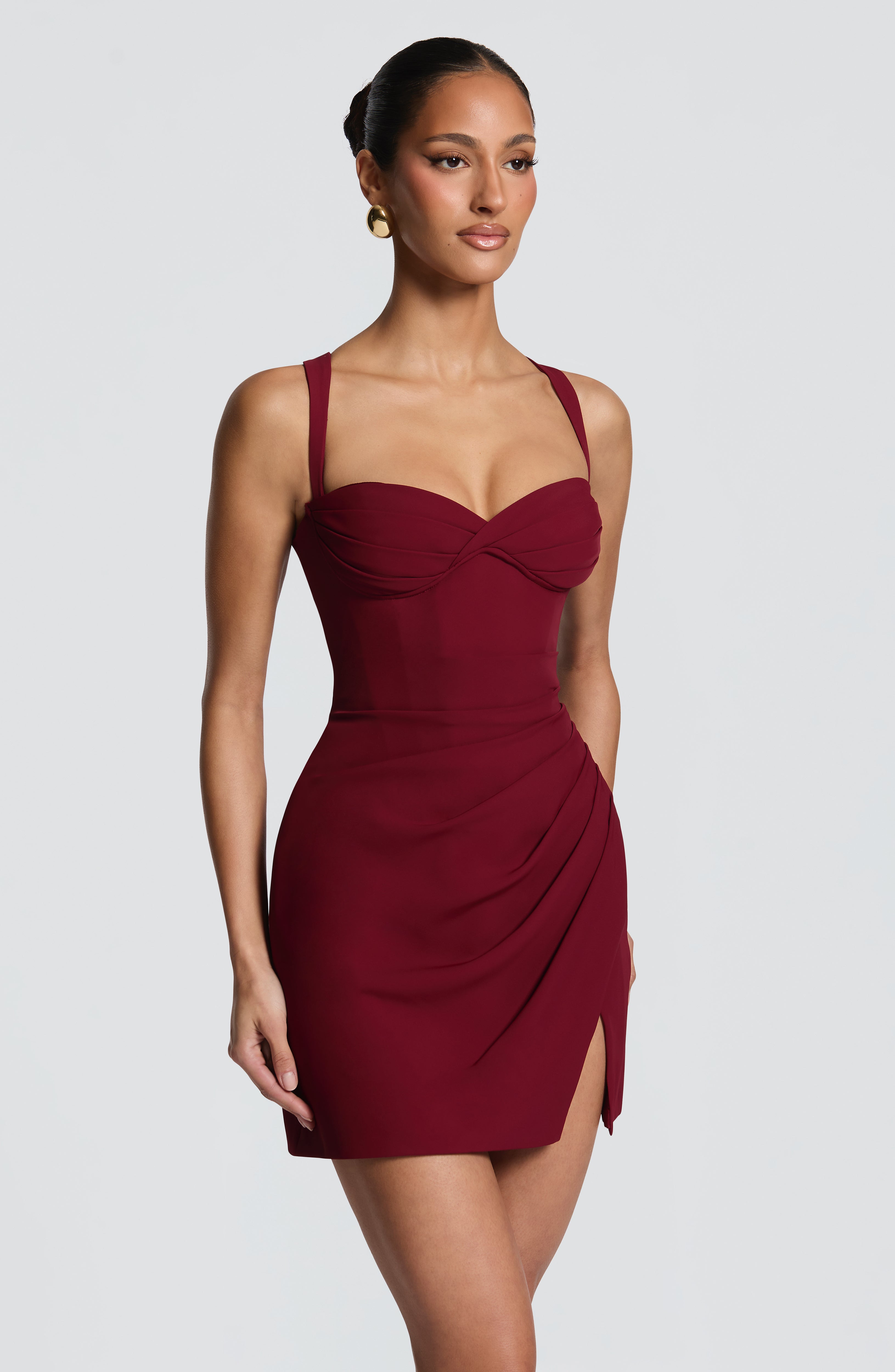 Everette Mini Dress - Burgundy – Ansicht 5
