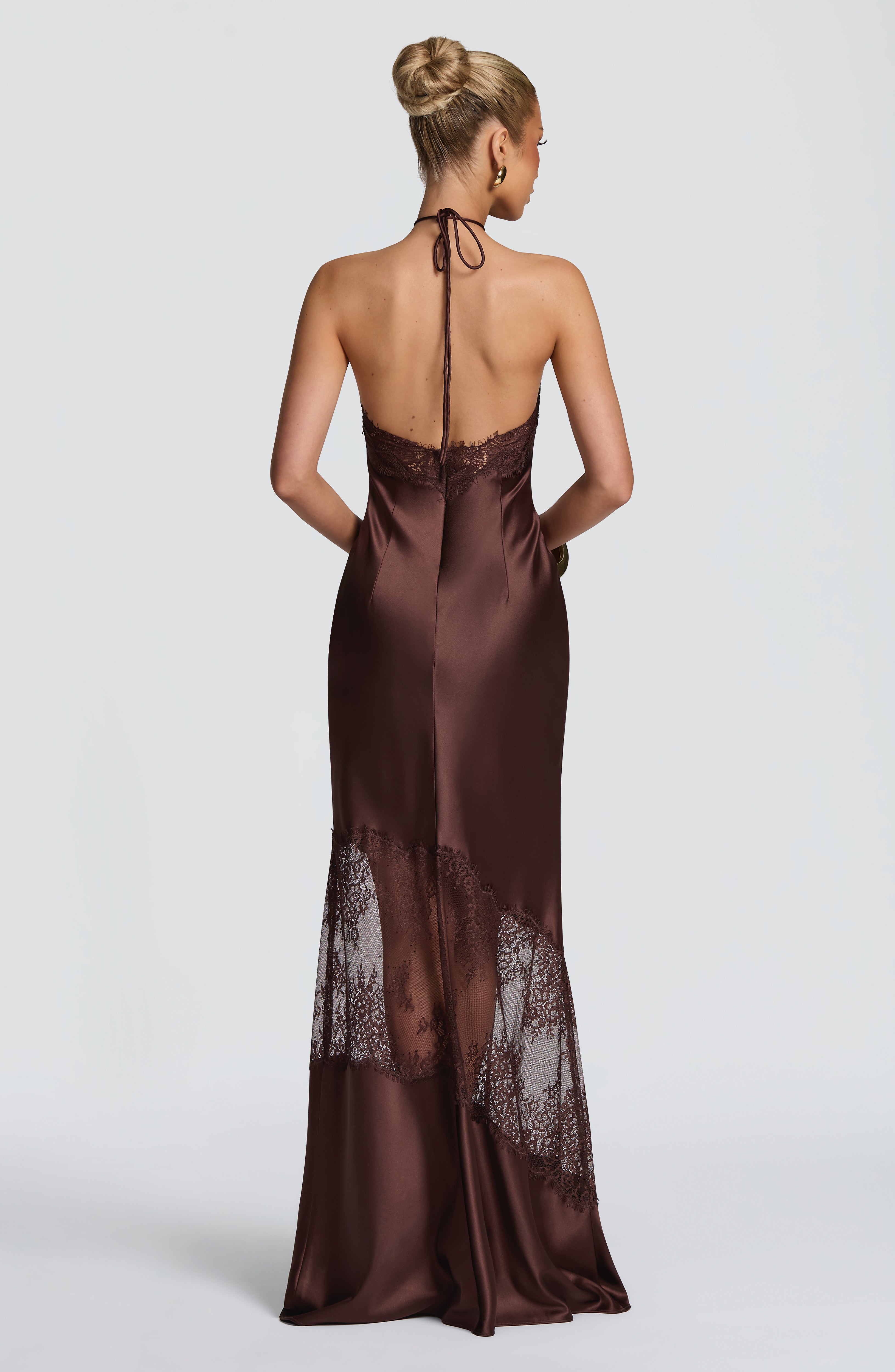 Agnetha Maxi Dress - Plum Brown – Ansicht 2