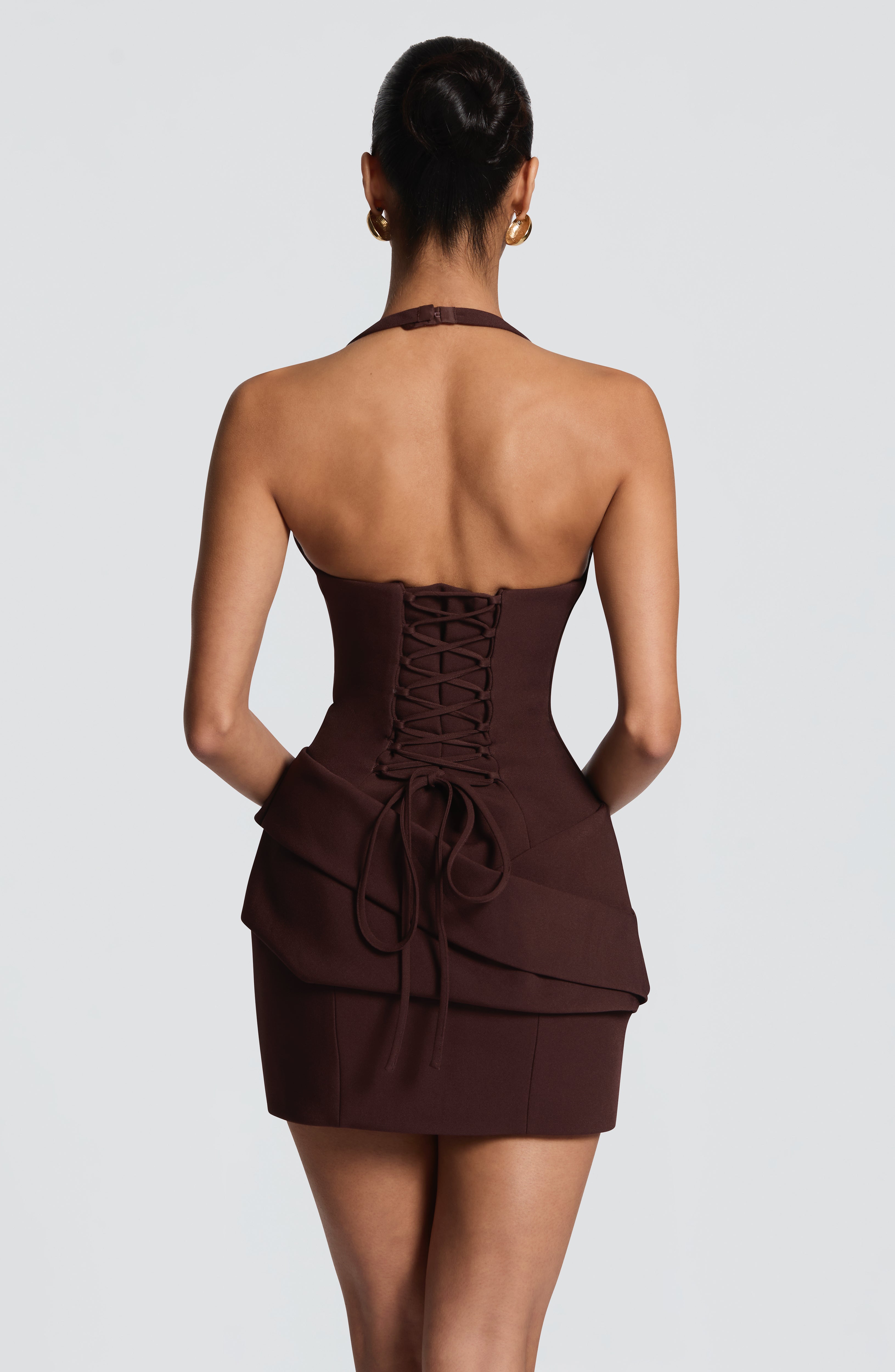 Adaline Mini Dress - Plum Brown – Ansicht 2