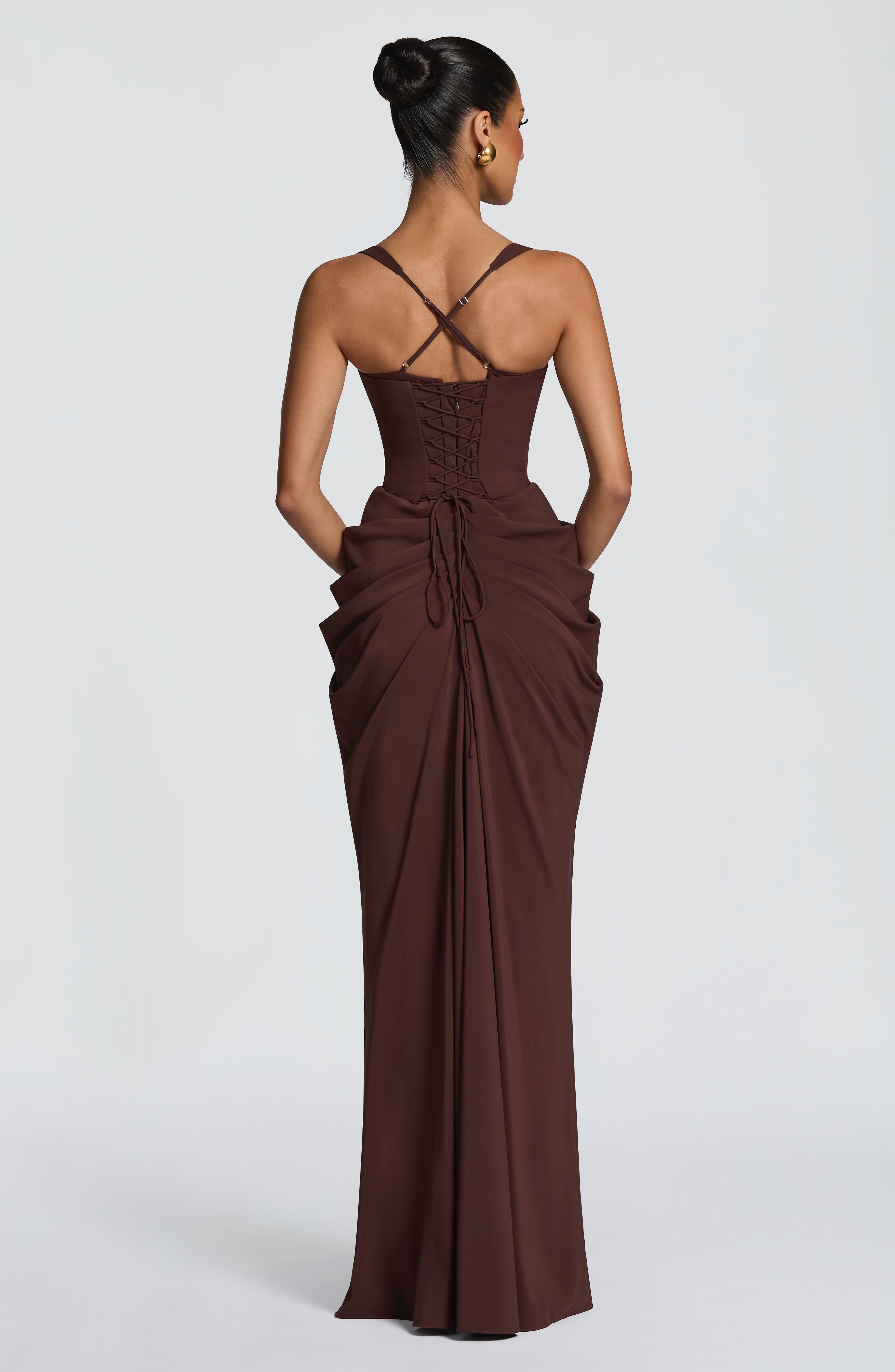 Lucille Maxi Dress - Plum Brown – Ansicht 2