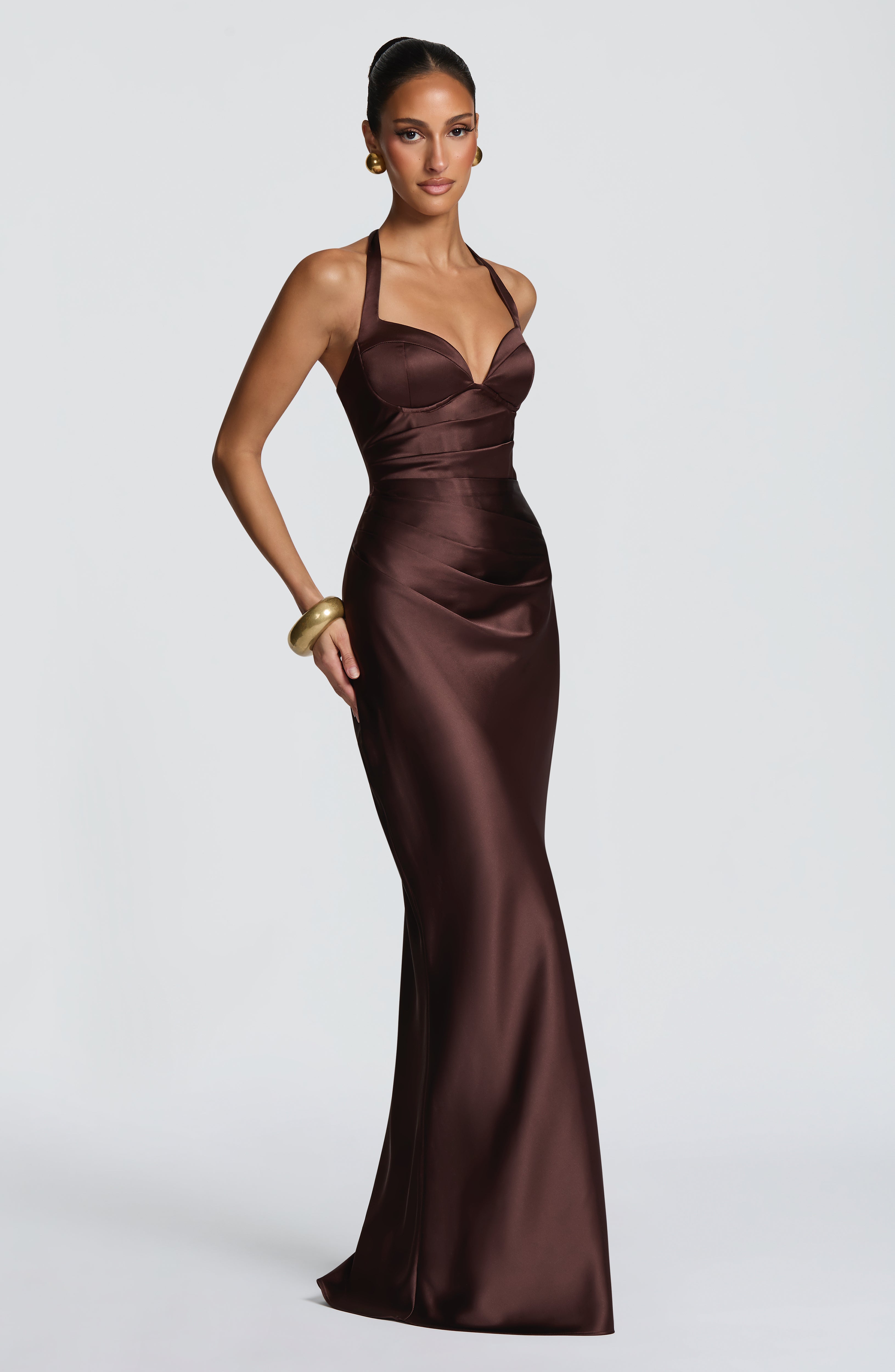 Ophelia Maxi Dress - Plum Brown – Ansicht 2