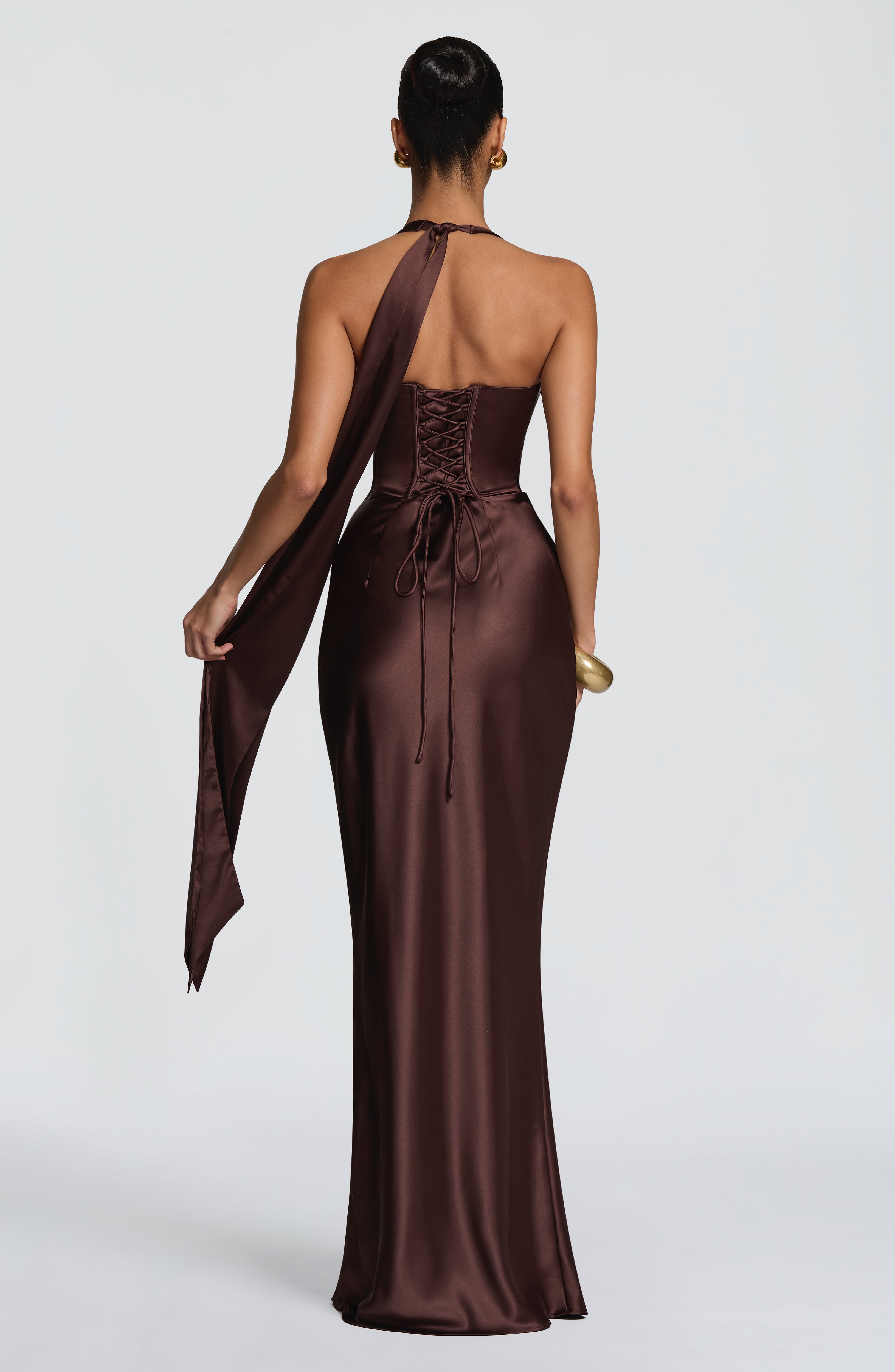 Ophelia Maxi Dress - Plum Brown – Ansicht 3