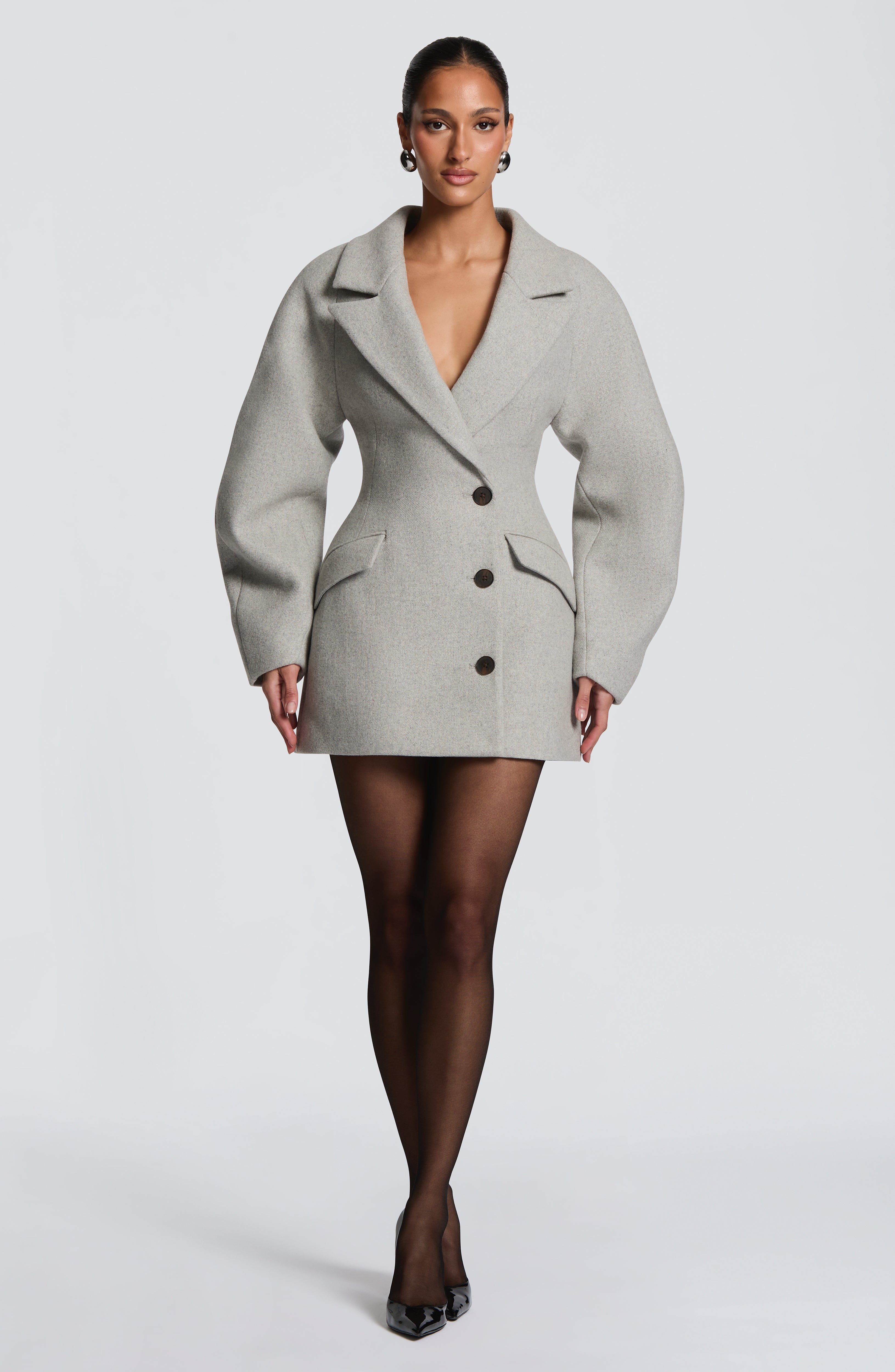 Dylan Blazer Dress - Light Grey – Ansicht 14