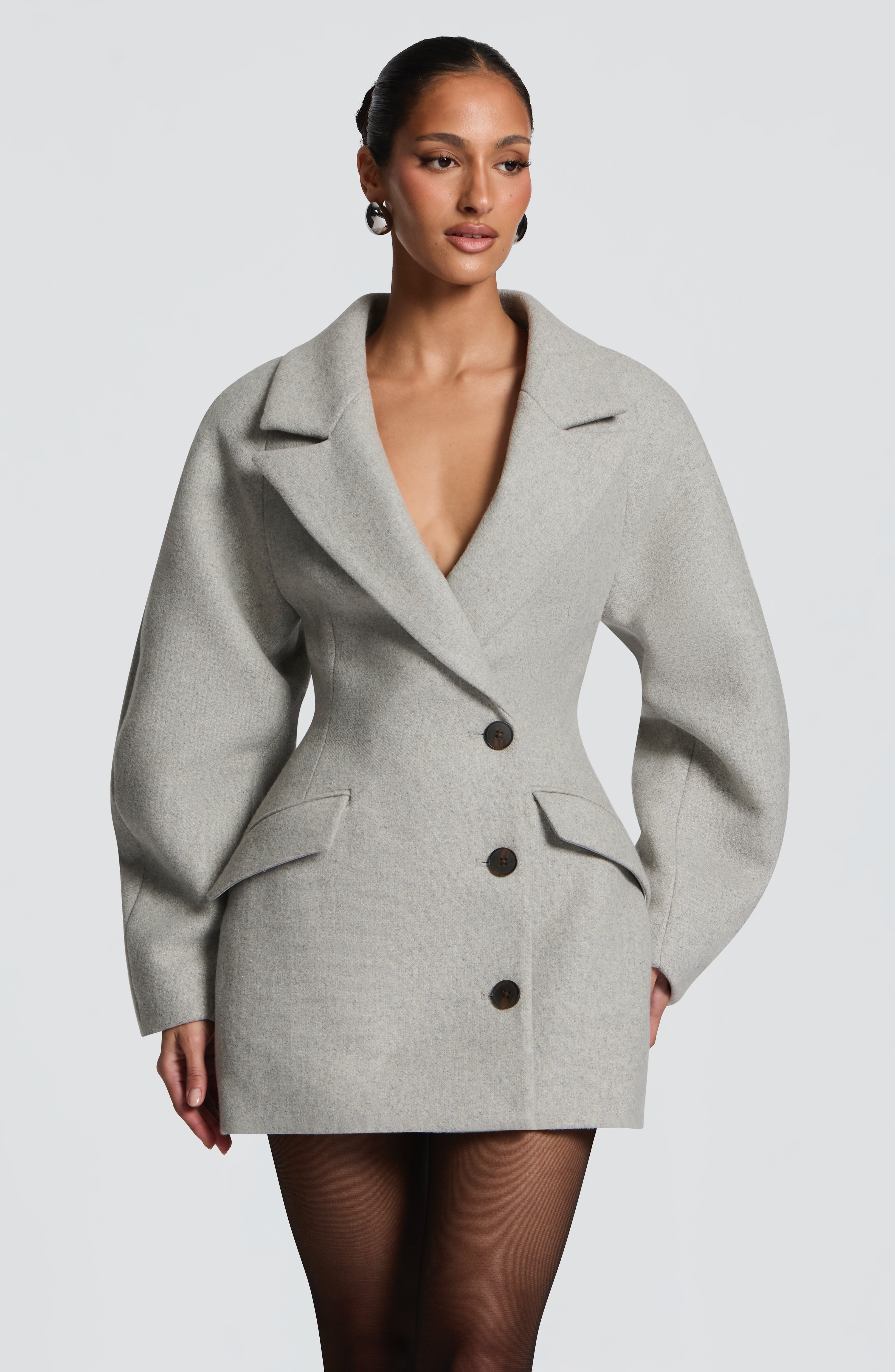 Dylan Blazer Dress - Light Grey – Ansicht 10
