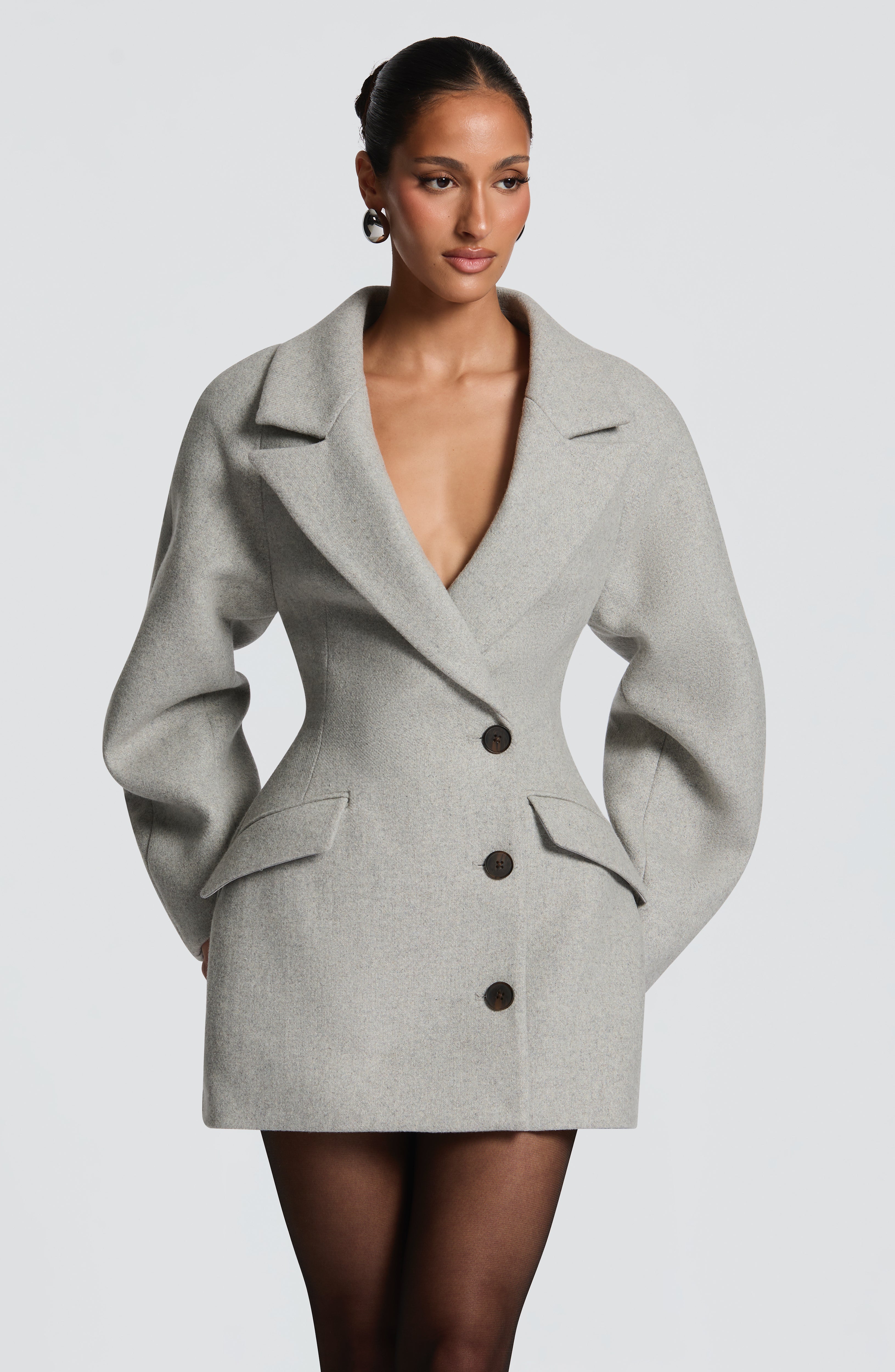 Dylan Blazer Dress - Light Grey – Ansicht 12
