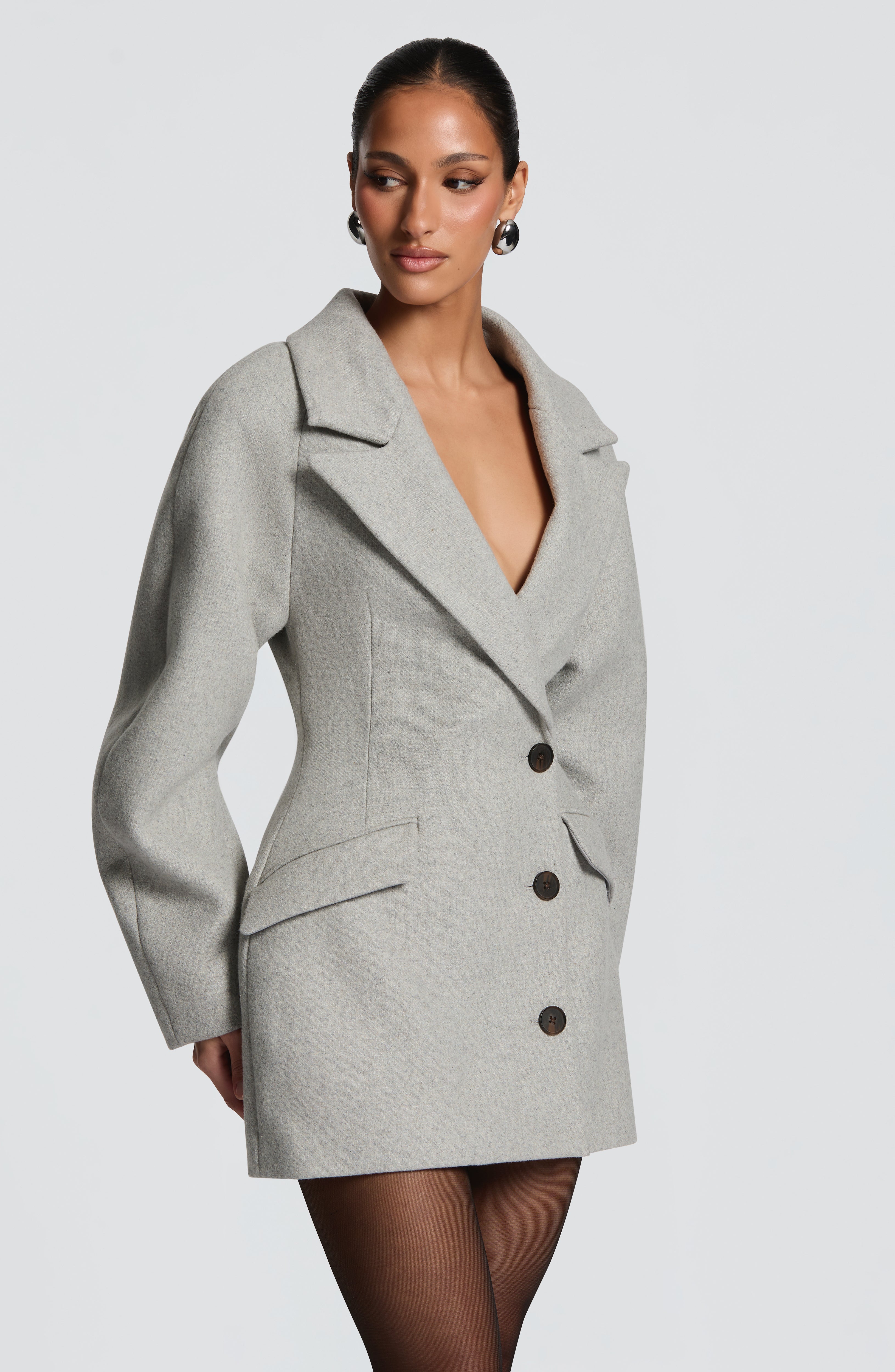 Dylan Blazer Dress - Light Grey – Ansicht 13