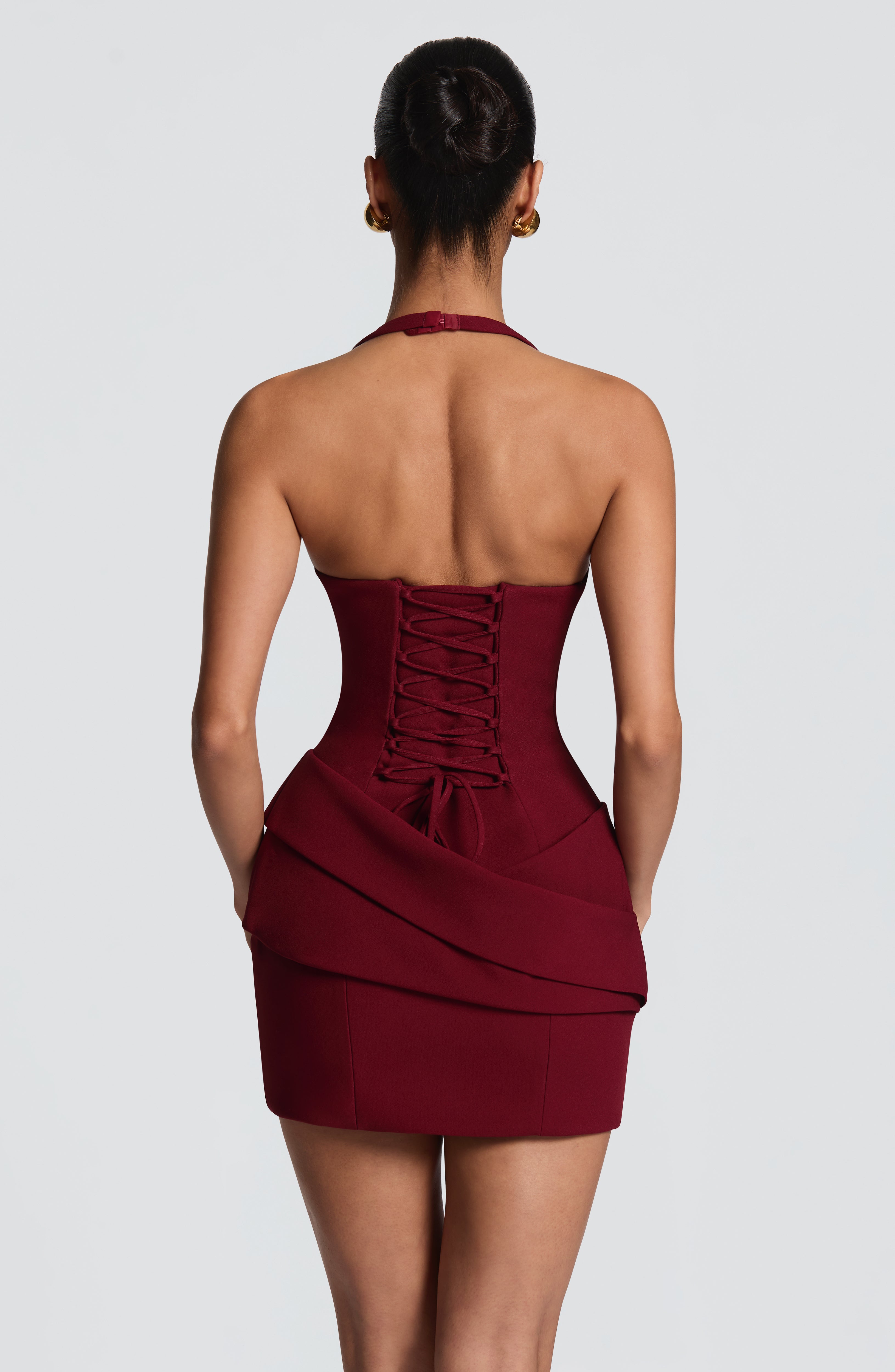 Adaline Mini Dress - Burgundy – Ansicht 2
