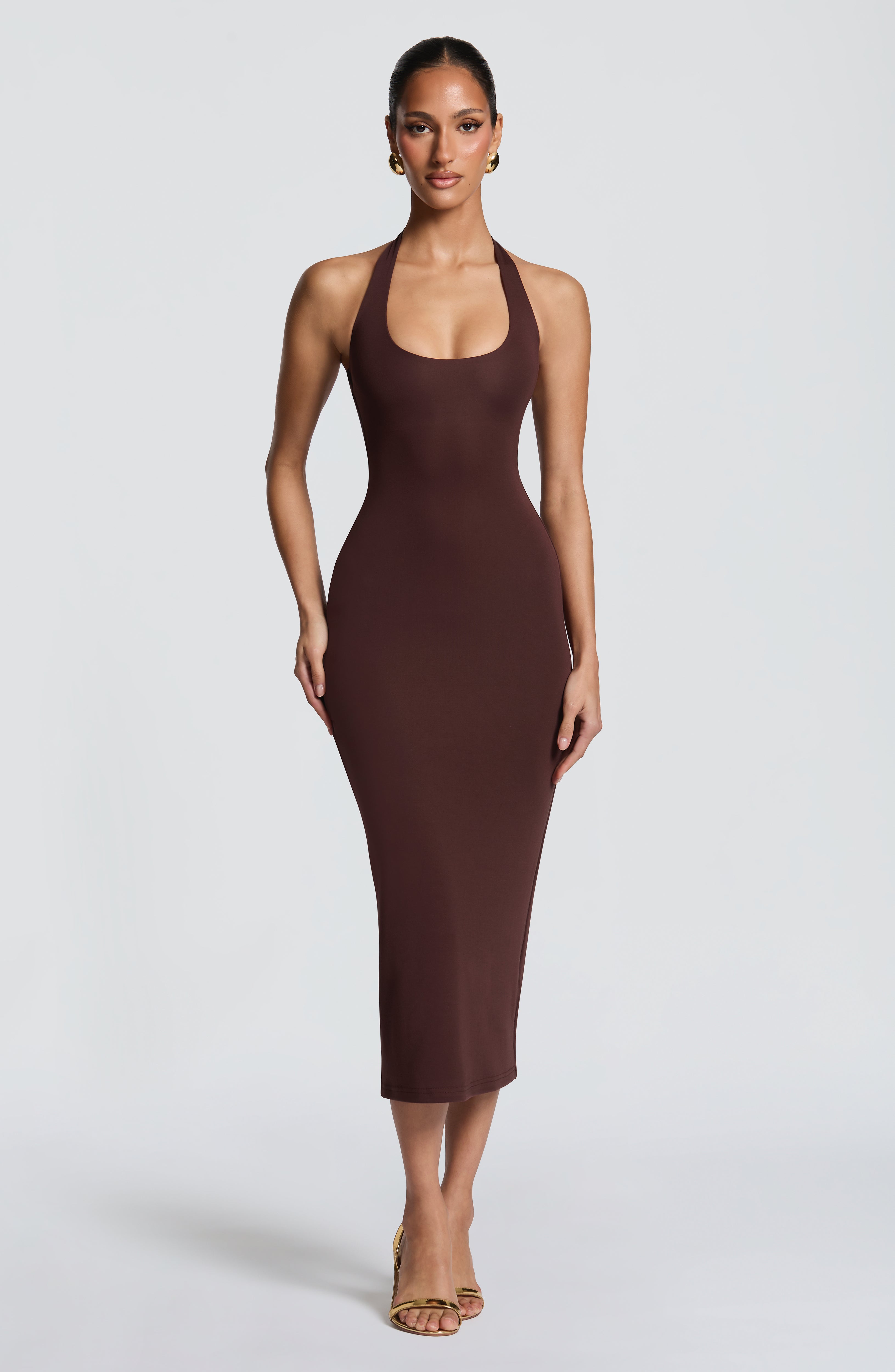 Roberta Midi Dress - Plum Brown – Ansicht 6
