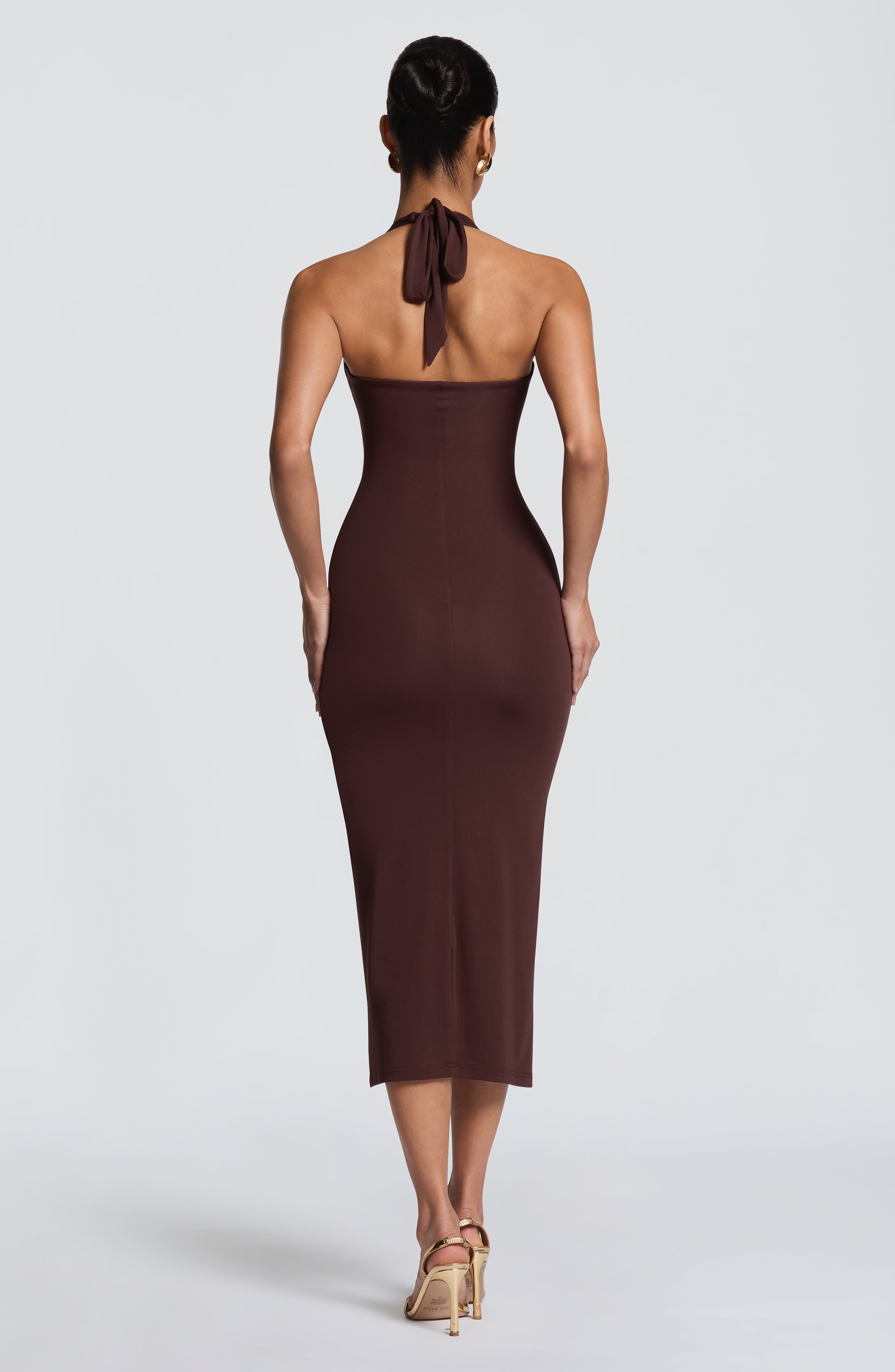 Roberta Midi Dress - Plum Brown – Ansicht 7