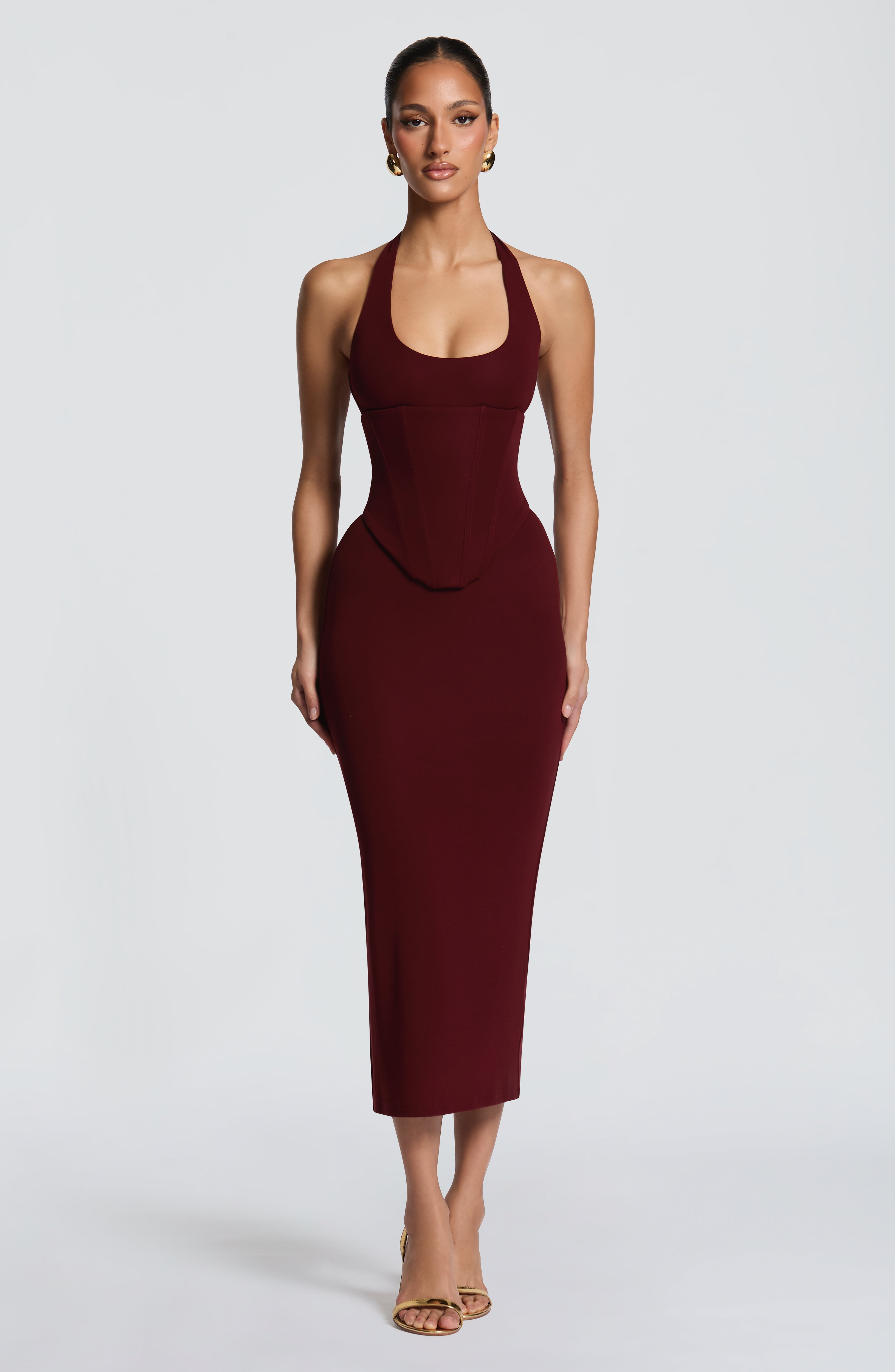 Roberta Midi Dress - Cherry Lacquer – Ansicht 1