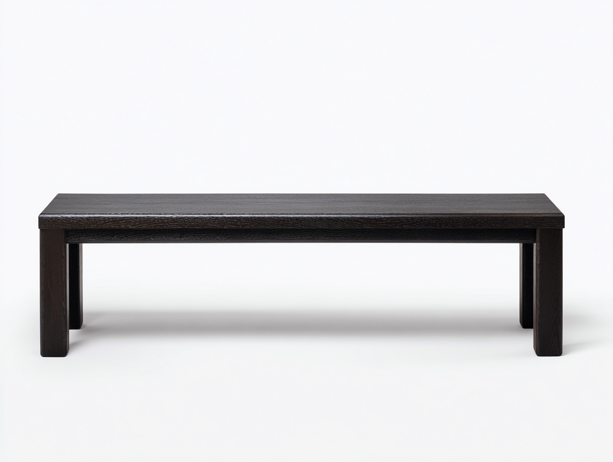 Sitzbank aus Massivholz 150×36×44 cm - Dunkelbraun - schlichtes Vierbeingestell für Esszimmer-Lomihaven