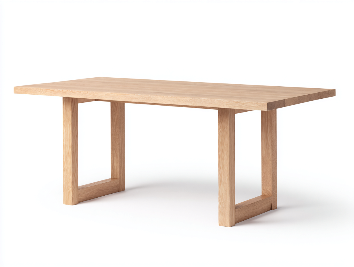 Rechteckiger Couchtisch aus Holz 120×65×45 cm - Helle Eichenfarbe - offene Rahmenbeine-Lomihaven