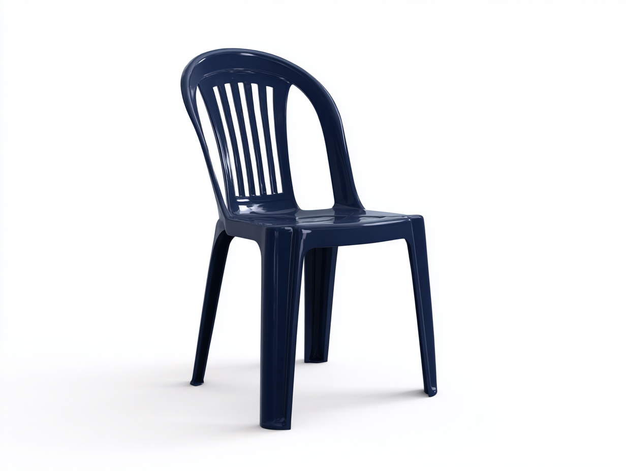 Esszimmerstuhl-Kunststoff-49×54×88 cm-Dunkelblau-gebogene Lamellenlehne-Dosolrastudio