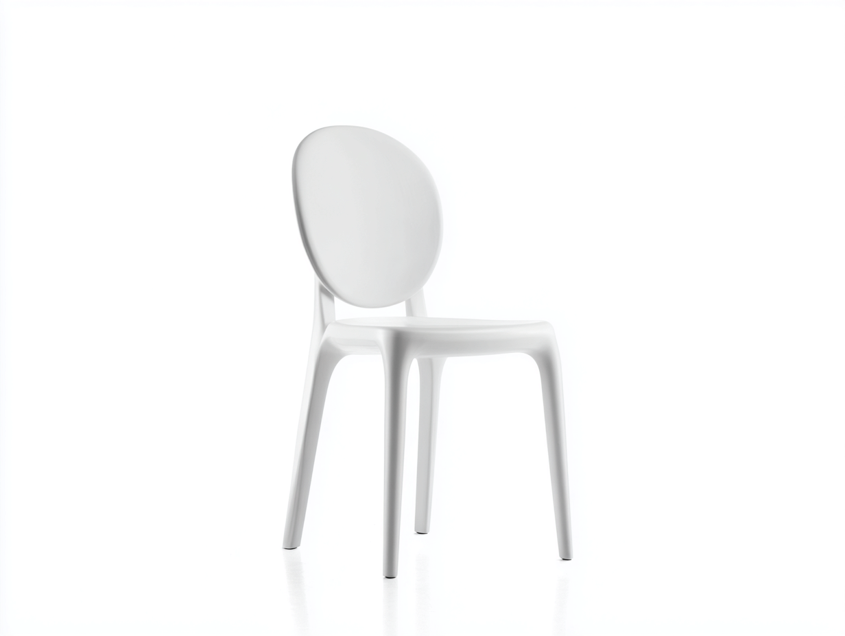 Esszimmerstuhl-Kunststoff-47×52×89 cm-Weiß-ovale Rückenlehne im modernen Design-Dosolrastudio