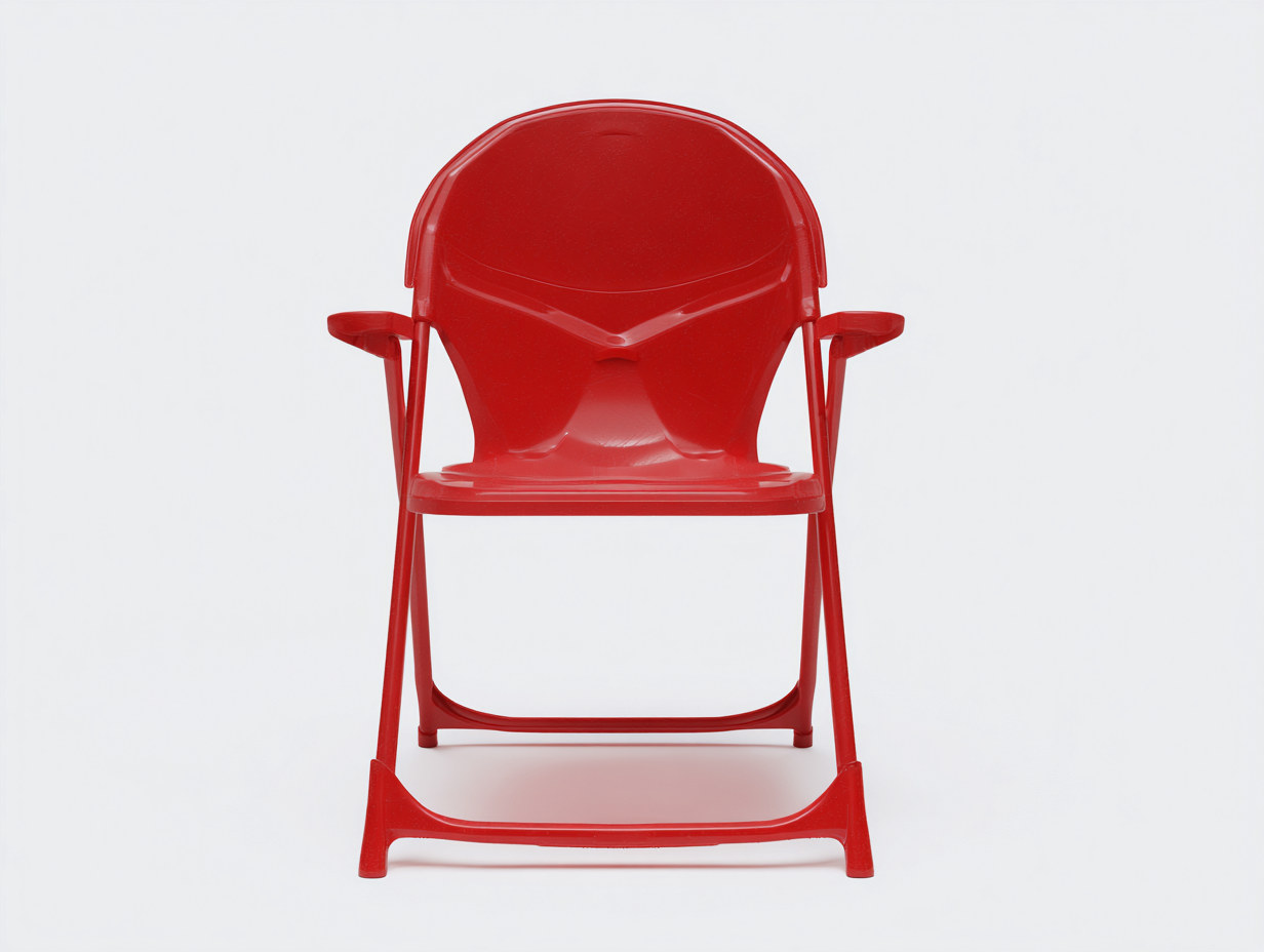Esszimmerstuhl-Kunststoff-58×55×84 cm-Rot-klappbarer Armlehnstuhl mit Formrücken für Esszimmer-Dosolrastudio