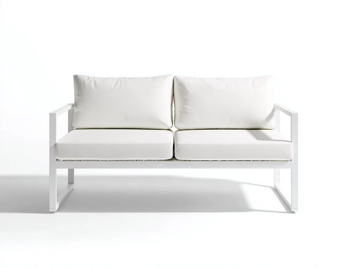 Sofa 180×85×78 cm - Weiß Stoffbezug - moderner Wohnzimmer Stil-Havexdahome