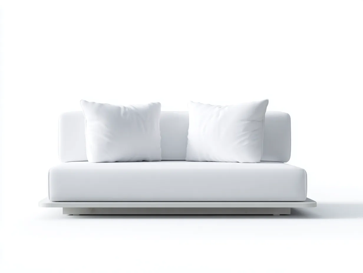 Sofa 200×90×80 cm - Weiß Polsterung - minimalistisches Wohnzimmer Design-Havexdahome