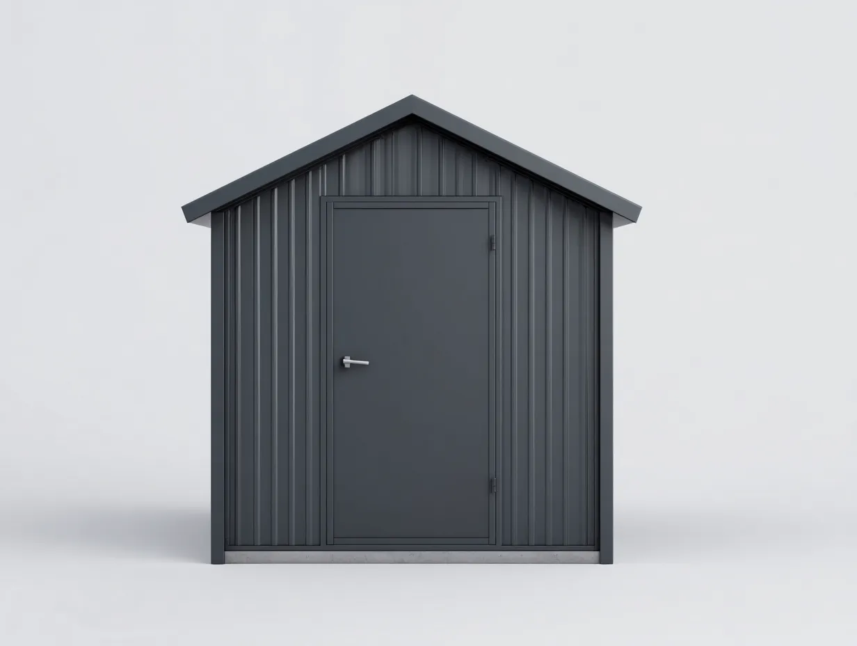 Gartenhäuschen Metall 210×150×225 cm - Dunkelgrau - Doppeltür mit Lüftungsöffnung für Garten-Havexdahome